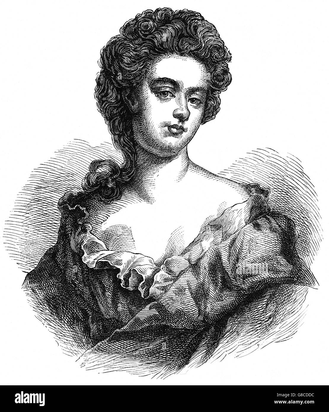 Sarah Churchill, Duchess of Marlborough Rose, eine der einflussreichsten Frauen ihrer Zeit durch ihre enge Freundschaft mit Königin Anne von Großbritannien sein. Sie genoss eine "lange und gewidmet" Beziehung mit ihrem Ehemann General John Churchill, 1. Duke of Marlborough, seit mehr als 40 Jahren Stockfoto