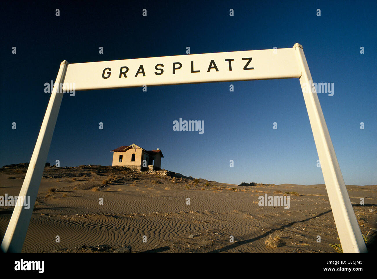 Grasplatz, Namibia. Stockfoto