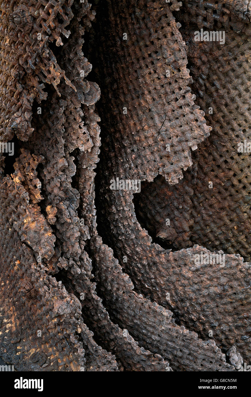 Verrostete Objekt aus Bergbau, Namib-Wüste, Namibia. Stockfoto