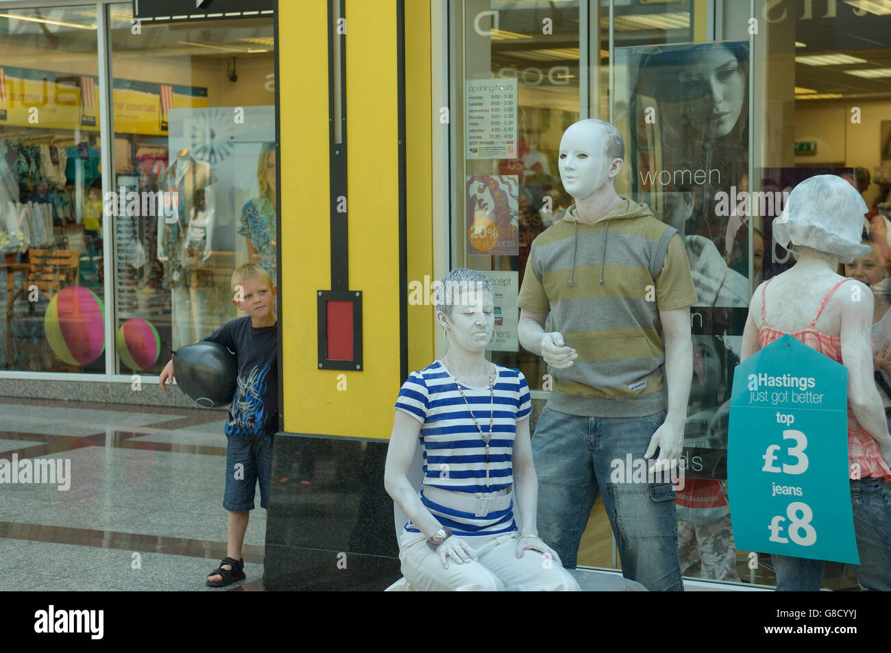 Promotional Straßentheater. Hastings, England. VEREINIGTES KÖNIGREICH. Europa Stockfoto