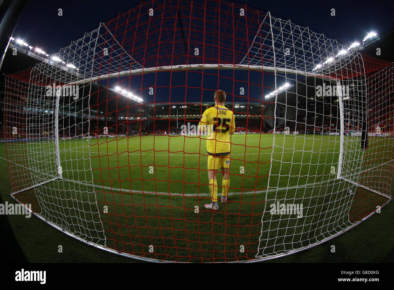 Sheffield United Torwart George Long während des Emirates FA Cup, First Round Match in Bramall Lane, Sheffield. DRÜCKEN SIE VERBANDSFOTO. Bilddatum: Samstag, 7. November 2015. Siehe PA Story SOCCER Sheff Utd. Bildnachweis sollte lauten: David Davies/PA Wire. Stockfoto