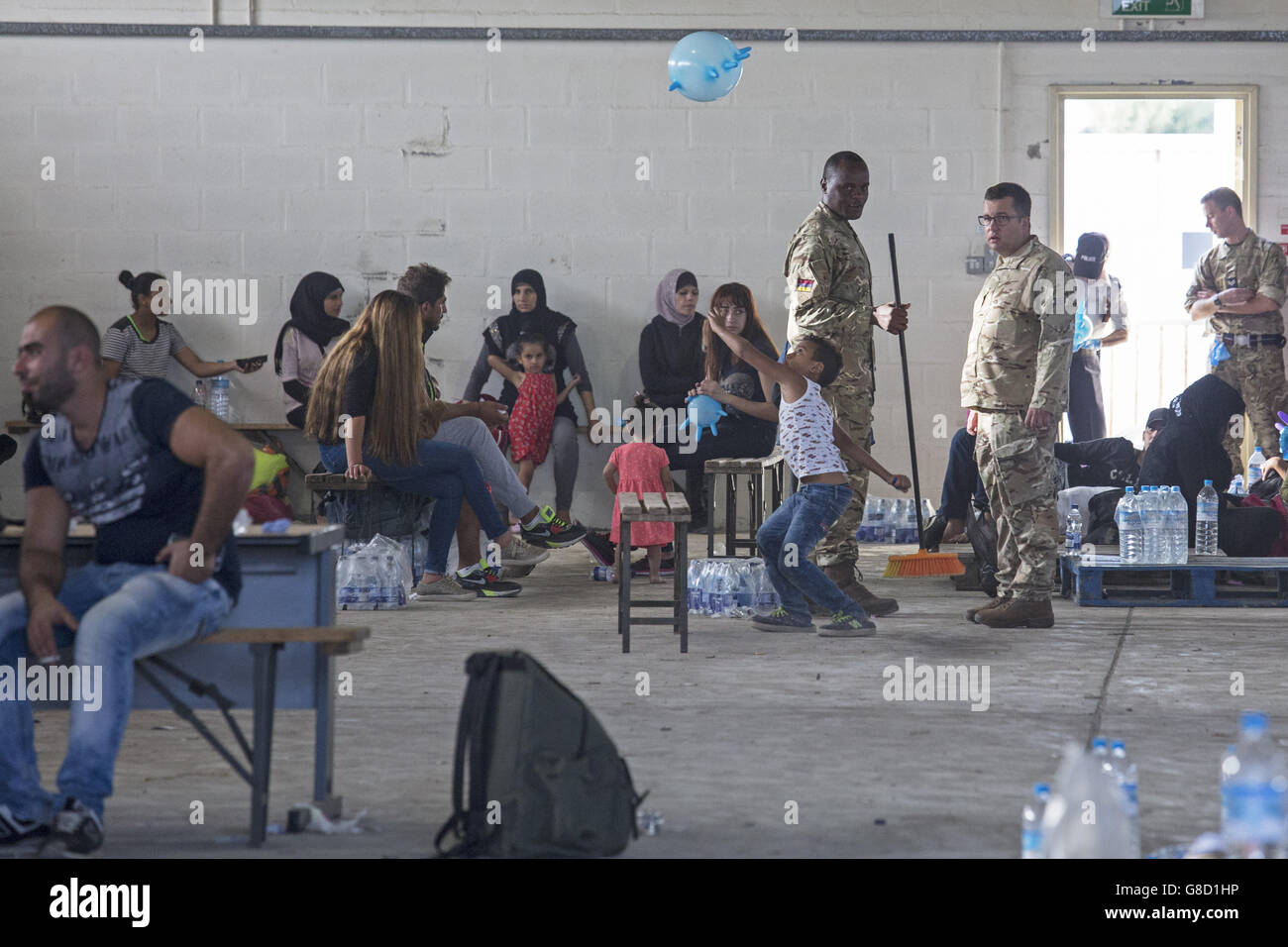 Mediterrane Flüchtlingskrise Stockfoto