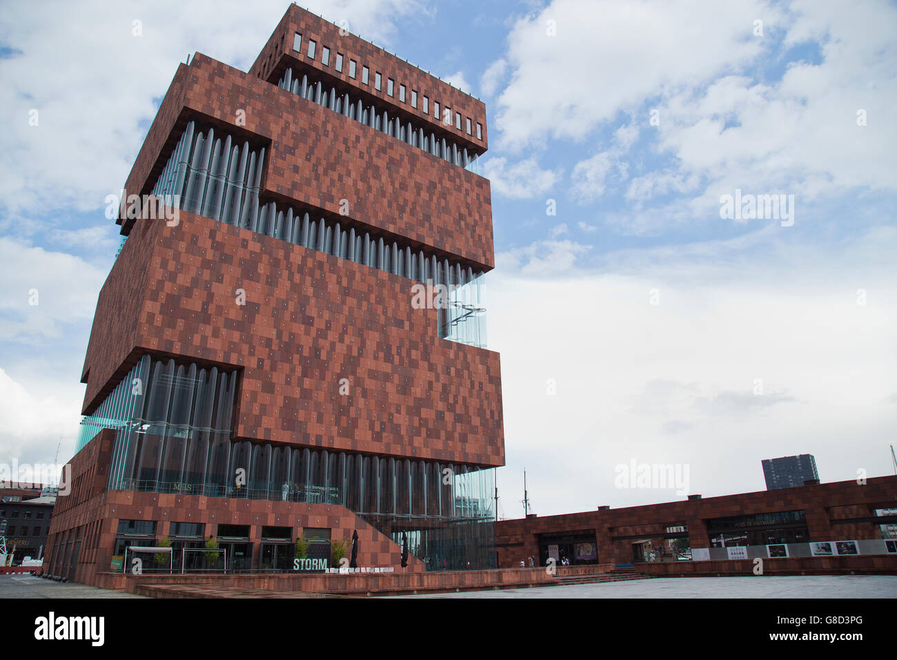 Museum Aan de Stroom in Antwerpen in Belgien Stockfoto