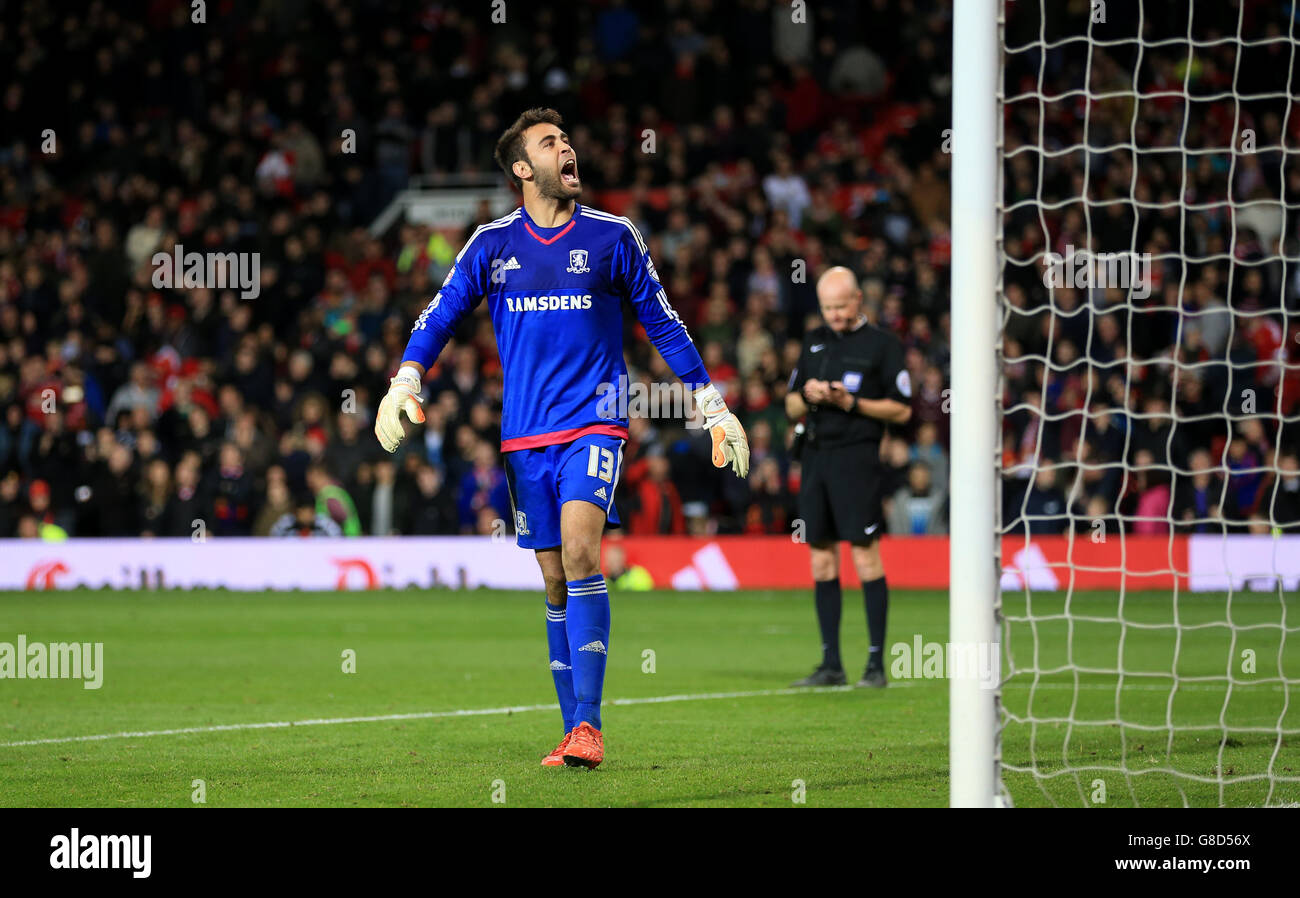 Fußball - Hauptstadt ein Cup - 4. Runde - Manchester United gegen Middlesbrough - Old Trafford Stockfoto