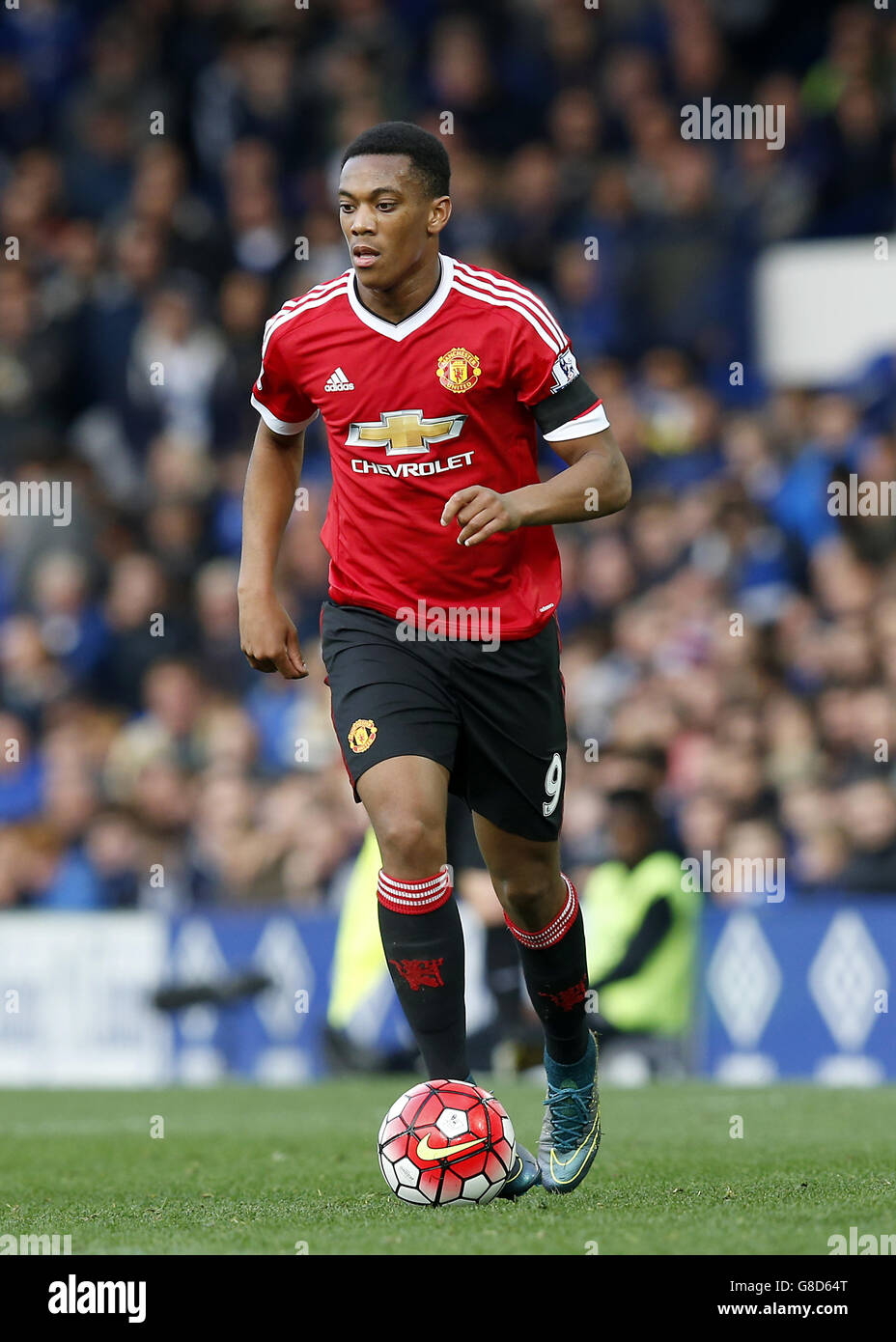 Fußball - Barclays Premier League - Everton / Manchester United - Goodison Park. Anthony Martial, Manchester United. Stockfoto