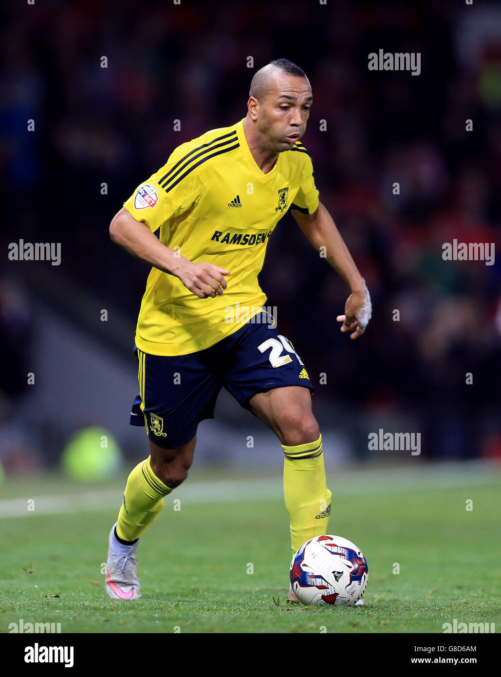 Fußball - Capital One Cup - vierte Runde - Manchester United gegen Middlesbrough - Old Trafford. Emilio Nsue von Middlesbrough Stockfoto