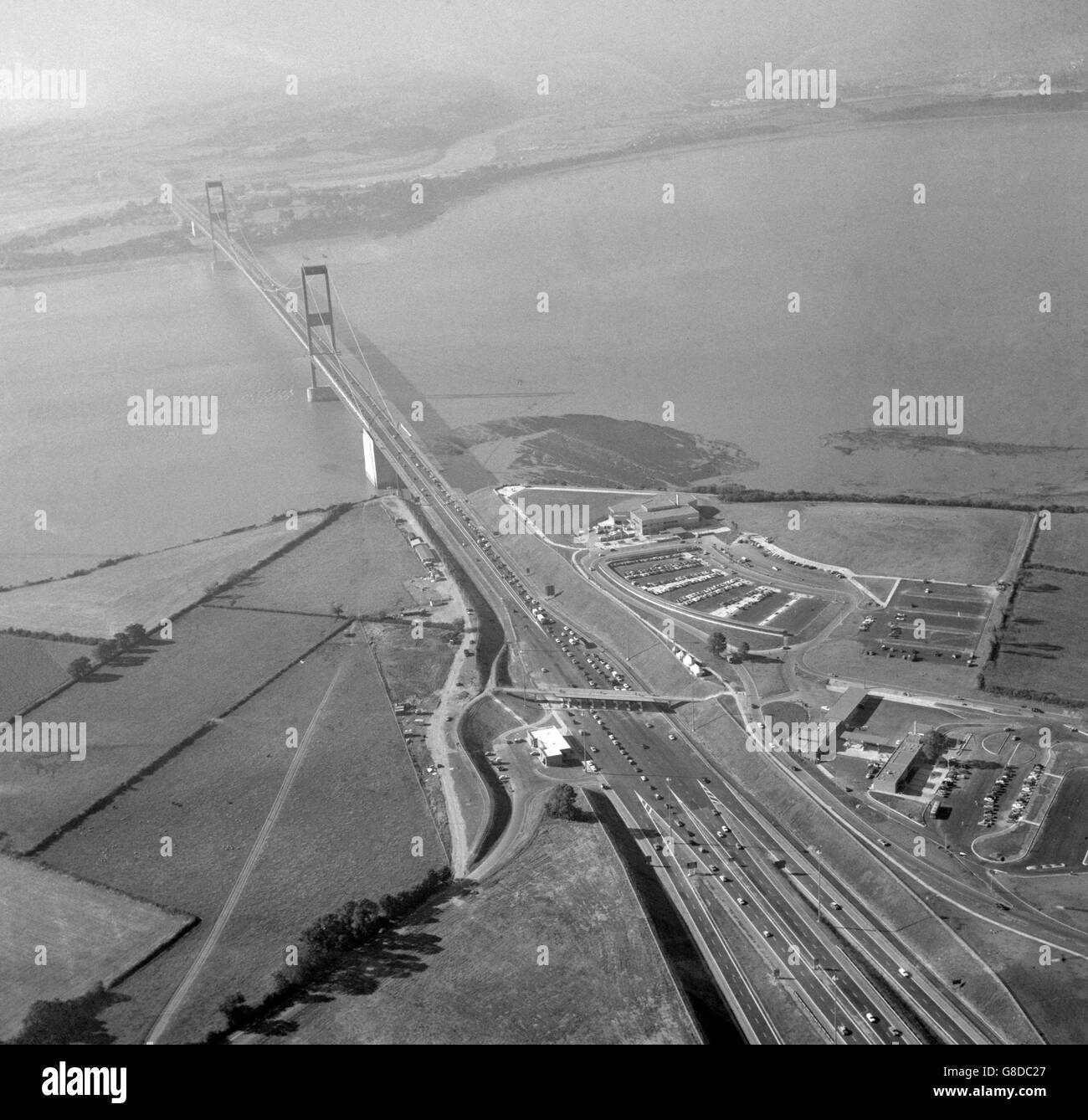 Sehenswürdigkeiten - Severn Bridge - Gloucestershire Stockfoto