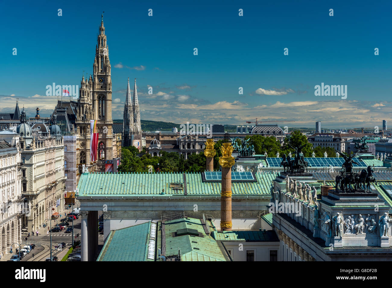 Skyline der Stadt, Wien, Österreich Stockfoto