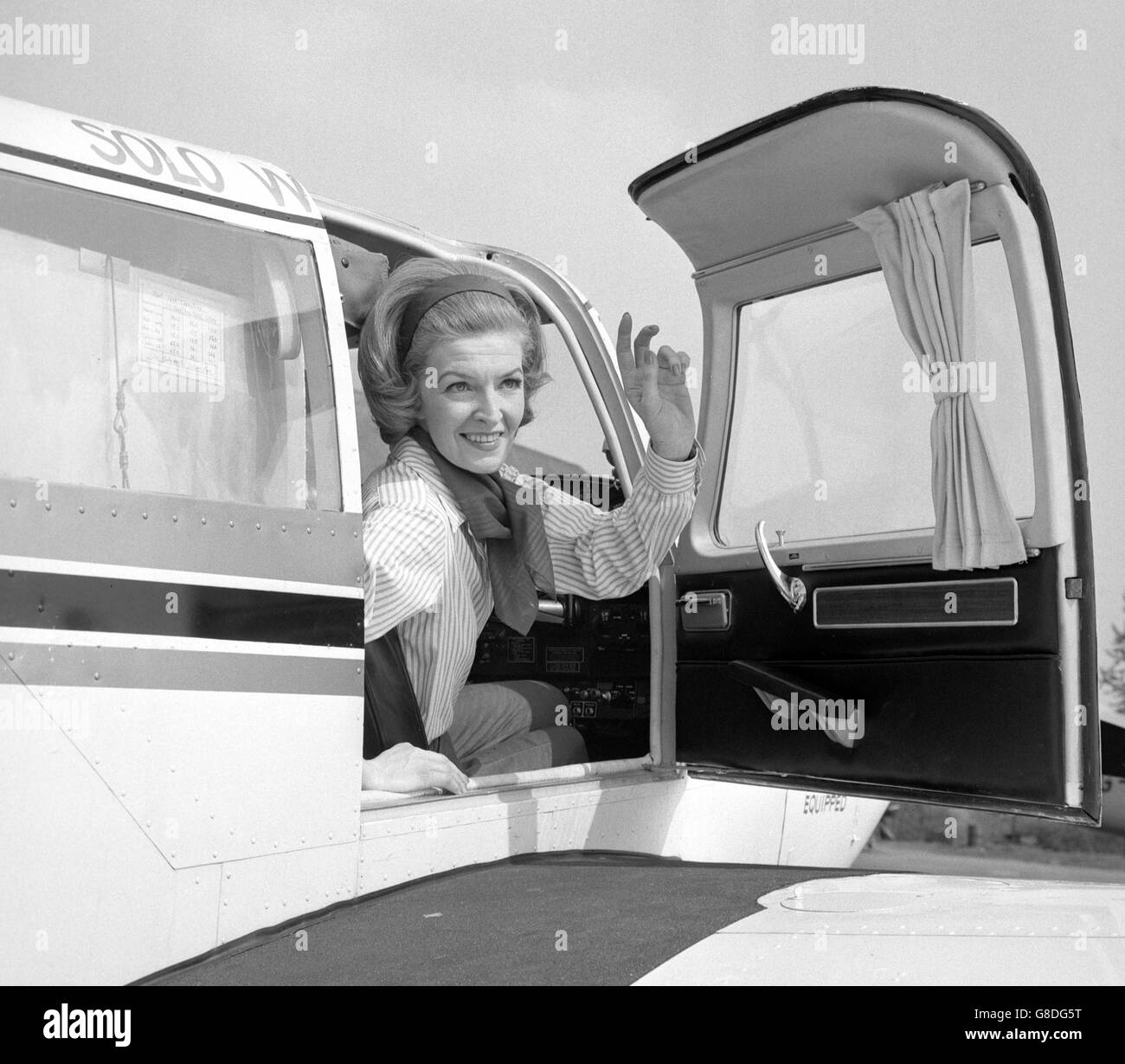 Luftfahrt - Sheila Scott Rekord Versuch - London Stockfoto