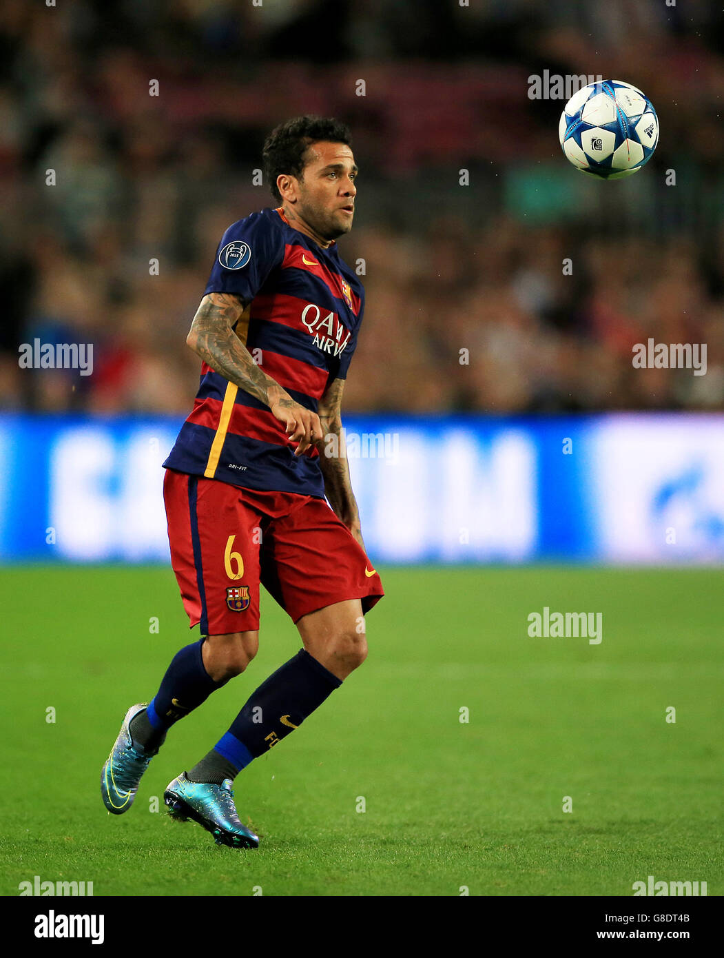 Fußball - UEFA Champions League - Gruppe E - Barcelona / Bayer Leverkusen - Nou Camp. Dani Alves, Barcelona Stockfoto