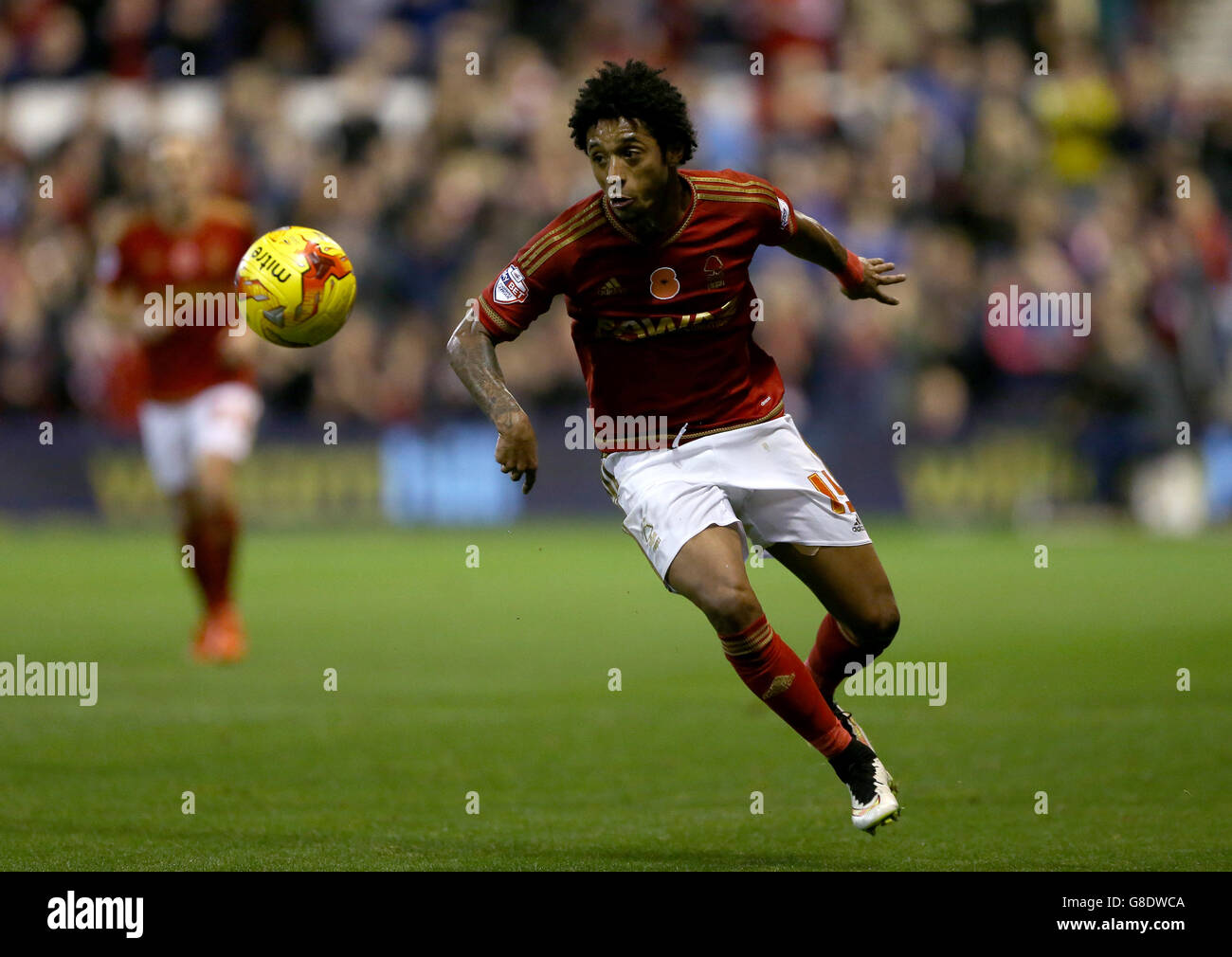 Fußball - Sky Bet Championship - Nottingham Forest / Derby County - City Ground. Ryan Mendes aus Nottingham Forest Stockfoto