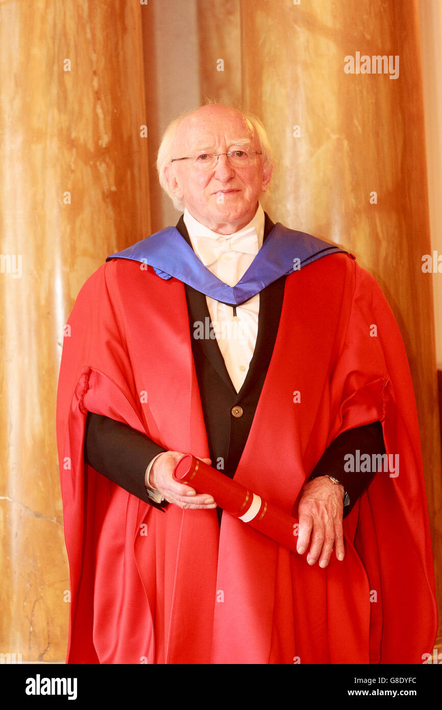 Edinburgh, UK. 28. Juni 2016. Universität Edinburgh: Ehrendoktorwürde für irische Präsident Higgins. Abgebildete Higgins. Pako Mera/Alamy Live-Nachrichten. Stockfoto