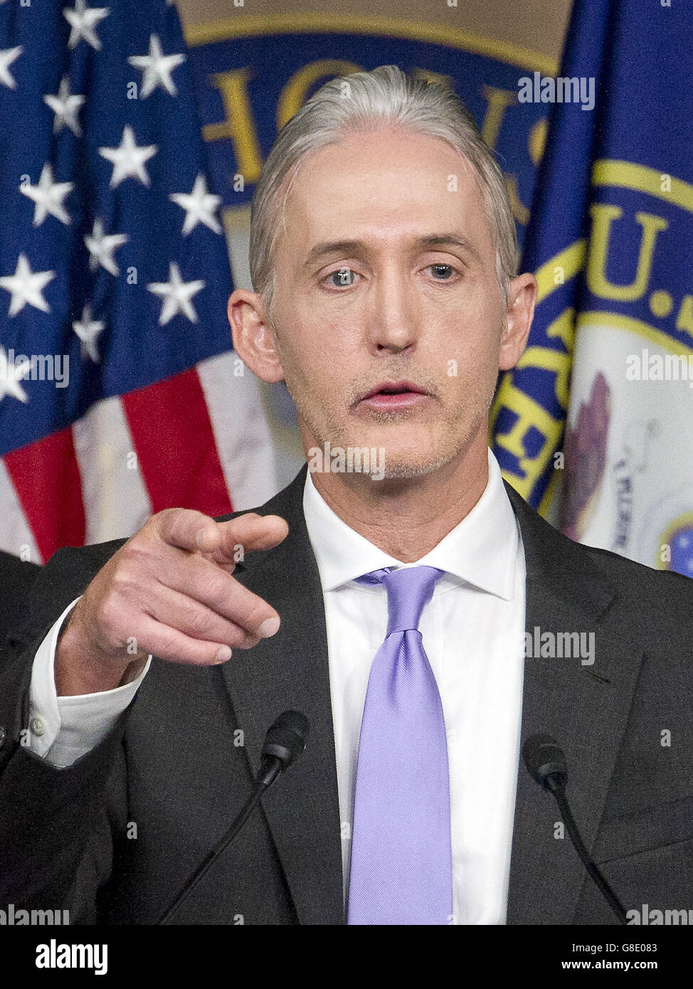 Washington, District Of Columbia, USA. 28. Juni 2016. US-amerikanischer Jurist Trey Gowdy (Republican of South Carolina), Vorsitzender, US House Select Committee on die Ereignisse rund um die 2012 Terroranschlag in Benghazi, Libyen, macht Bemerkungen während einer Pressekonferenz in der US-Kapitol in Washington, DC Ankündigung der Veröffentlichung des Ausschussberichts am Dienstag, 28. Juni 2016. Bildnachweis: Ron Sachs/CNP © Ron Sachs/CNP/ZUMA Draht/Alamy Live-Nachrichten Stockfoto