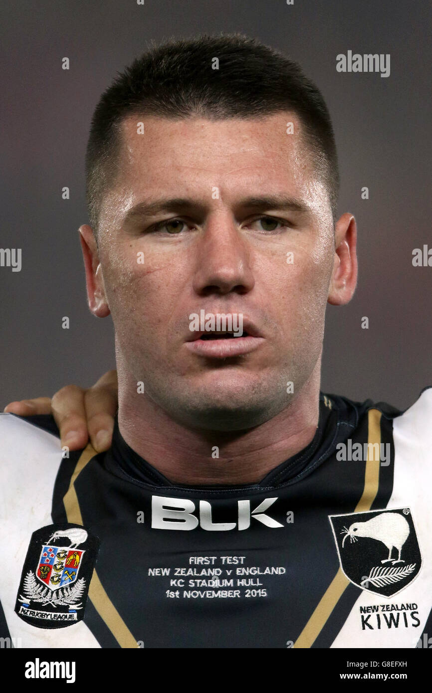 Rugby League - Internationale Testreihe - erster Test - England gegen Neuseeland - KC Stadium. Shaun Kenny-Dowall, Neuseeland Stockfoto