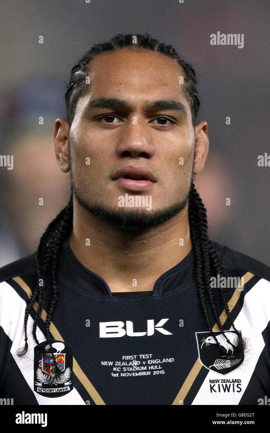 Rugby League - Internationale Testreihe - erster Test - England gegen Neuseeland - KC Stadium. Martin Taupau, Neuseeland Stockfoto