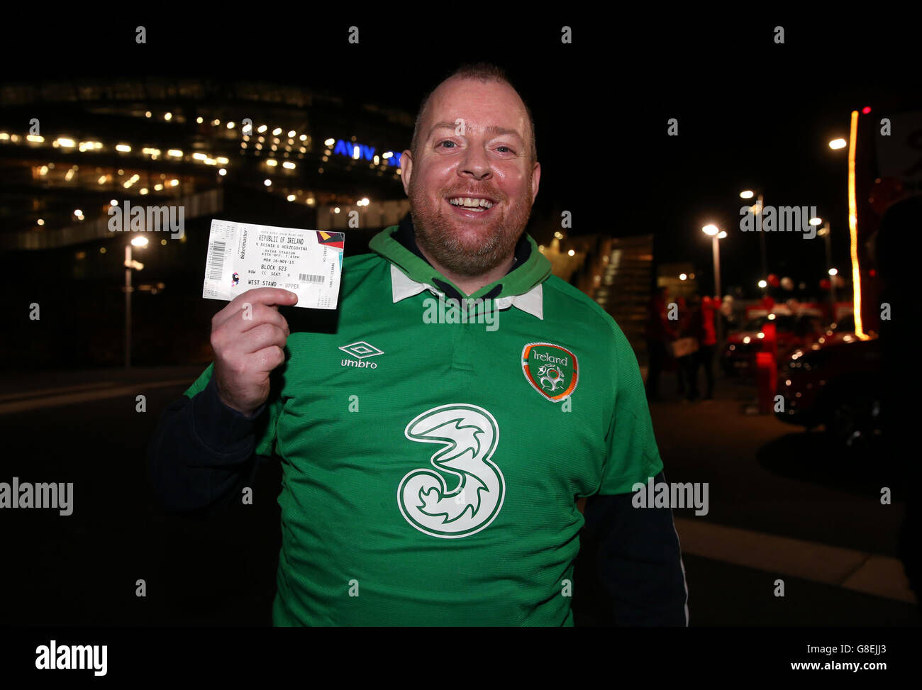 Republik von Irland / Bosnien und Herzegowina - UEFA Euro 2016 Qualifikation - Play-off - Rückspiel - Aviva Stadium Stockfoto