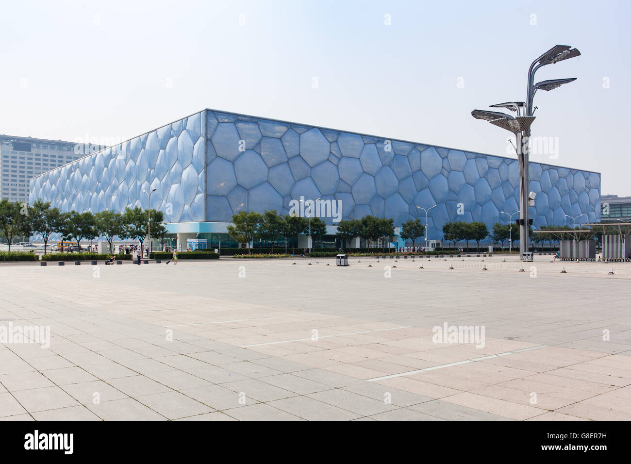 Peking, China - 20. Juni 2016: Blick auf das National Aquatic Center, Wasserwürfel von Peking. Stockfoto