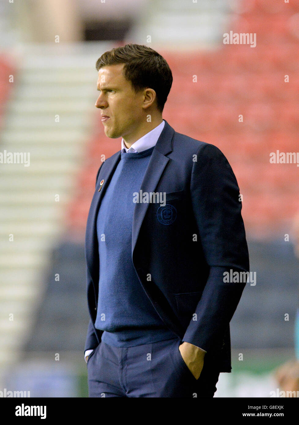 Fußball - Johnstone es Paint Trophy - Nordabschnitt - Runde von sechzehn - Wigan Athletic V Blackpool - DW-Stadion Stockfoto