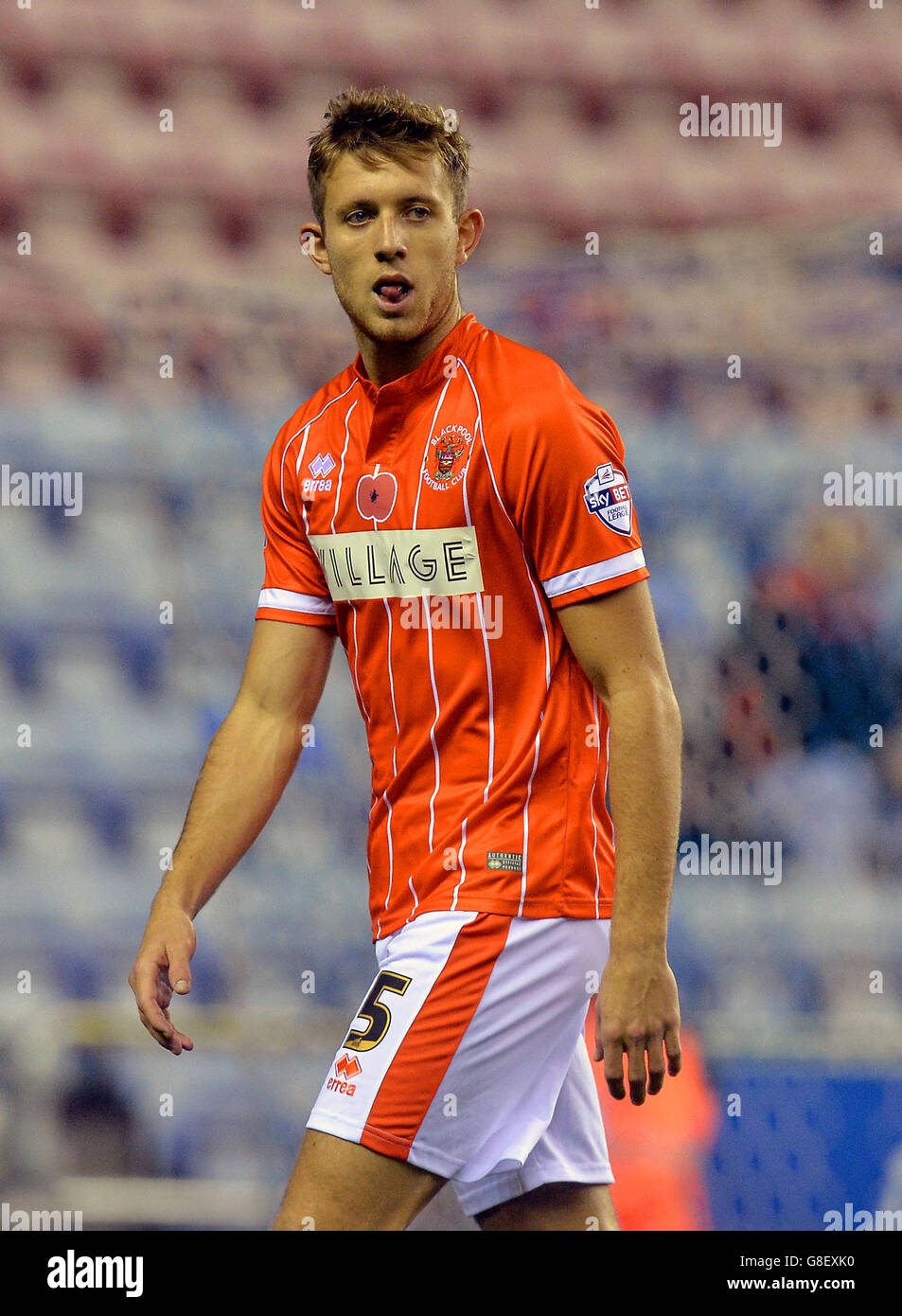 Fußball - Johnstone es Paint Trophy - Nordabschnitt - Runde von sechzehn - Wigan Athletic V Blackpool - DW-Stadion Stockfoto