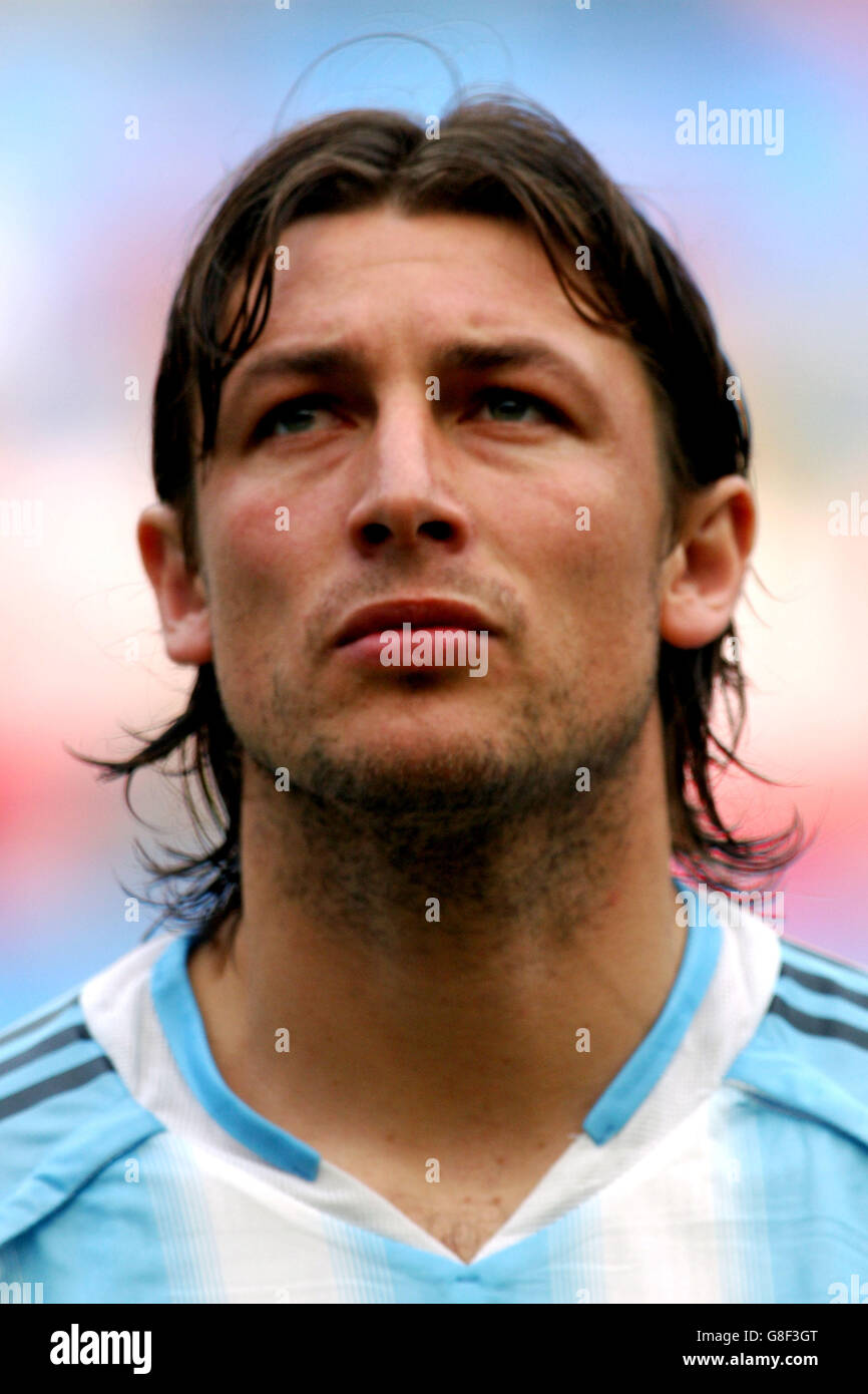 Fußball - FIFA-Konföderationen-Pokal 2005 - Gruppe A - Argentinien gegen Tunesien - WM-Stadion. Gabriel Heinze, Argentinien Stockfoto