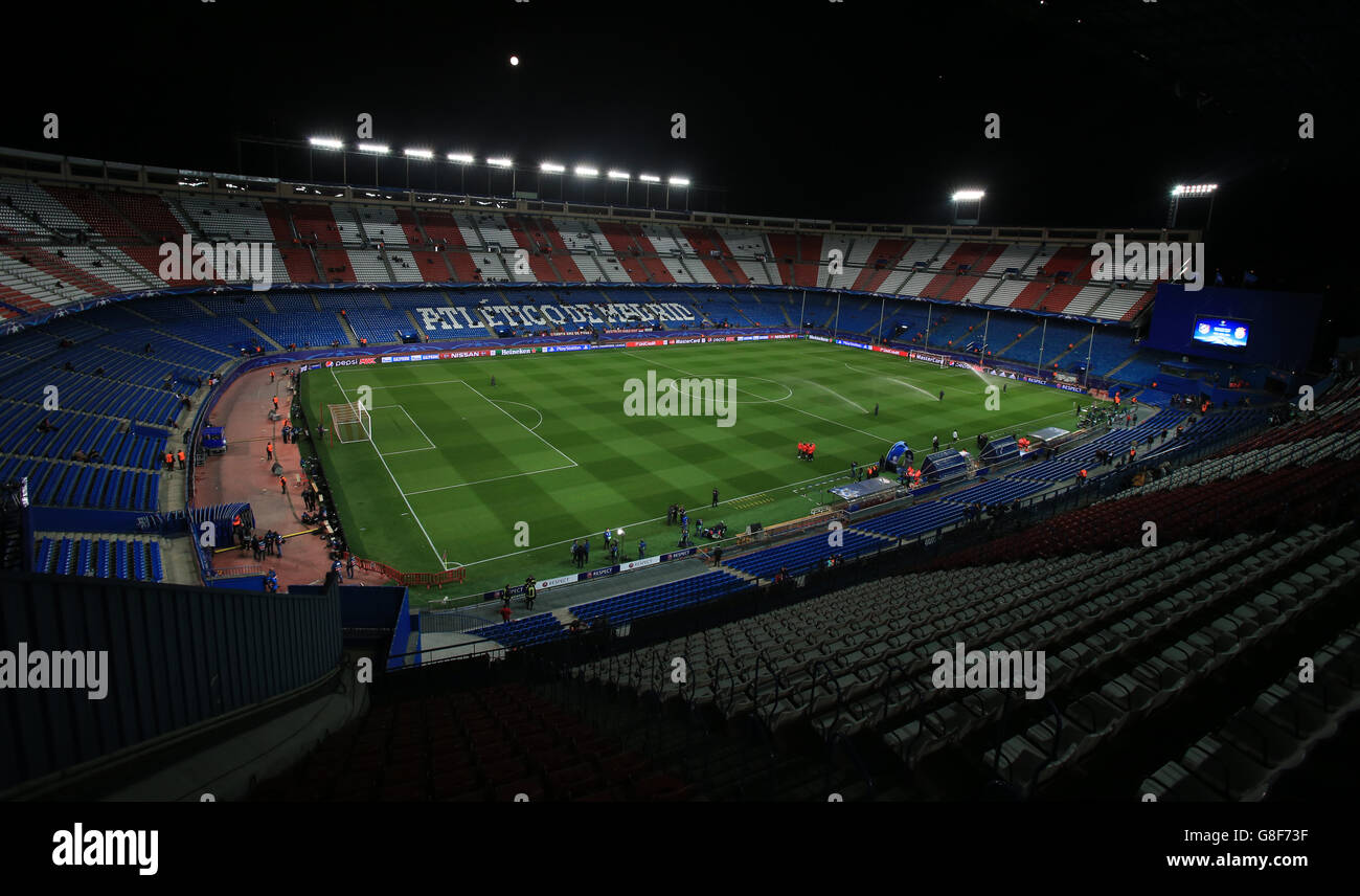 Atletico Madrid / Galatasaray - UEFA Champions League - Gruppe C - Estadio Vicente Calderon. Das Heimstadion von Atletico Madrid, Estadio Vicente Calderon Stockfoto