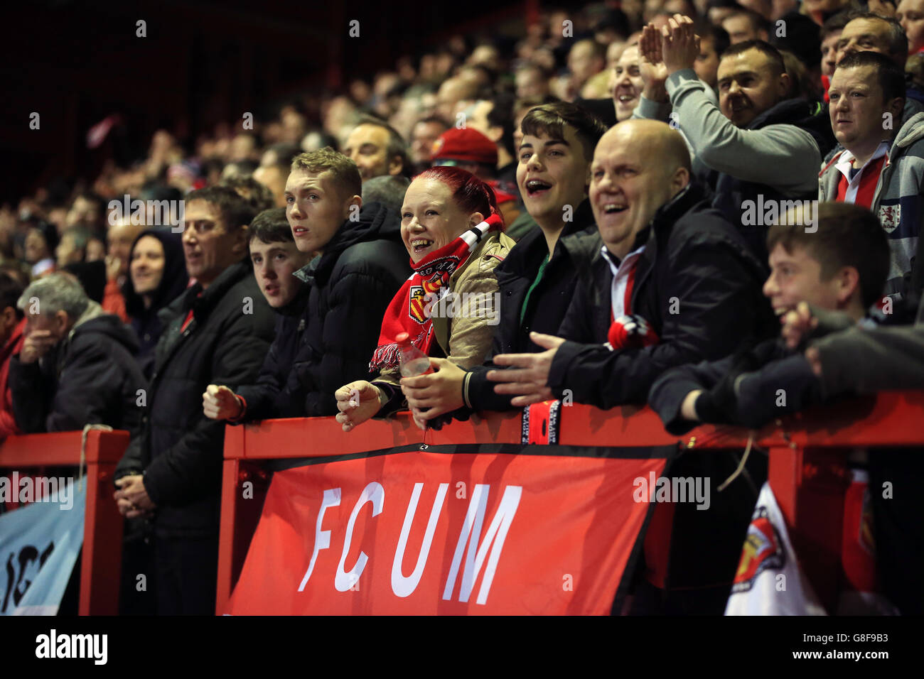 Fußball - Emirates-FA-Cup - erste Runde - FC United of Manchester V Chesterfield - Broadhurst Park Stockfoto