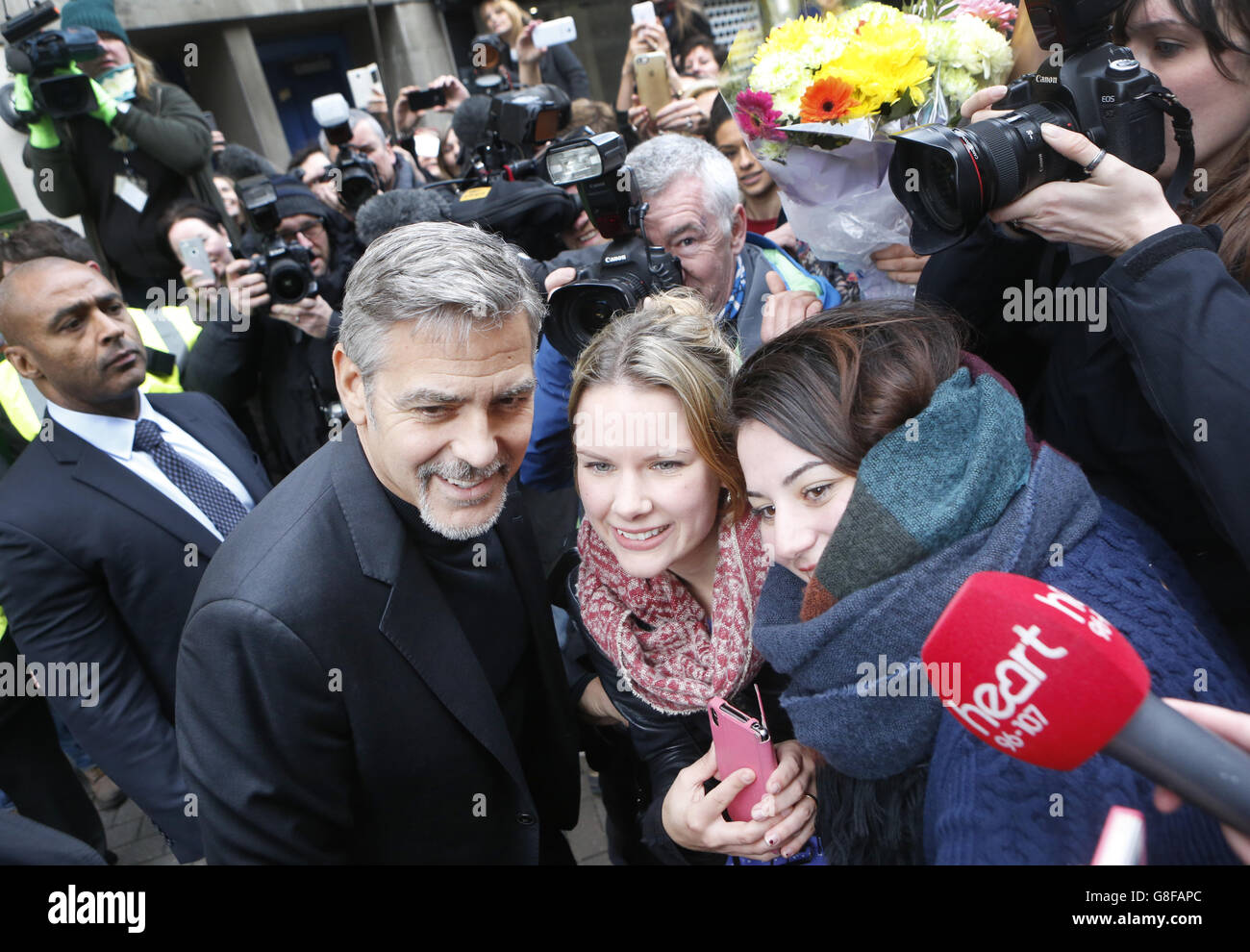 George Clooney Besuch in Schottland Stockfoto