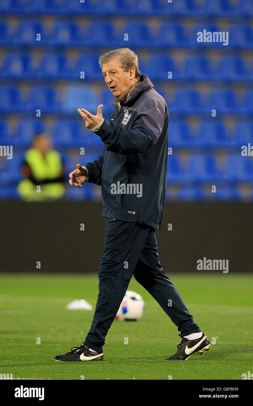 Der englische Manager Roy Hodgson während einer Trainingseinheit im Rico Perez Stadium, Alicante. Stockfoto