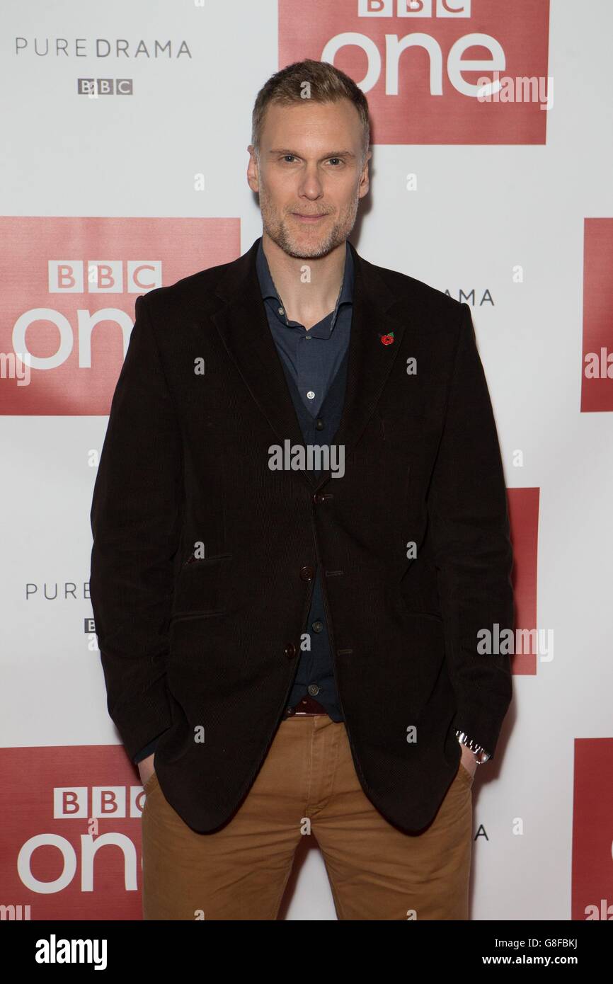 Darren Boyd bei der Pressekonferenz und Foto-Call für die neue Serie von Luther, gehalten im Picturehaus Central, London. Stockfoto