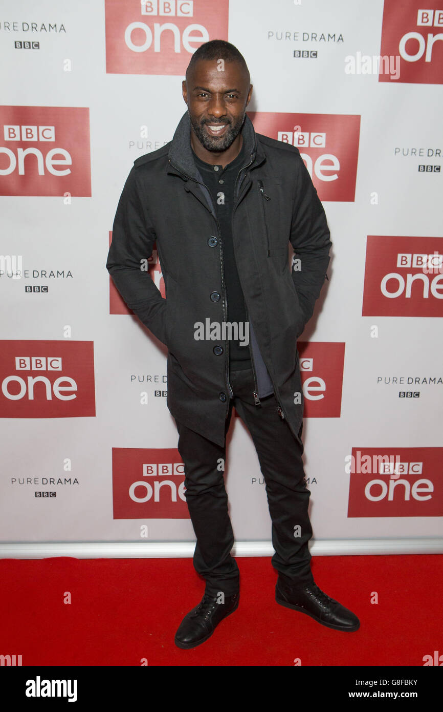 Idris Elba Teilnahme an der Pressekonferenz und Foto-Call für die neue Serie von Luther, gehalten im Picturehaus Central, London. Stockfoto