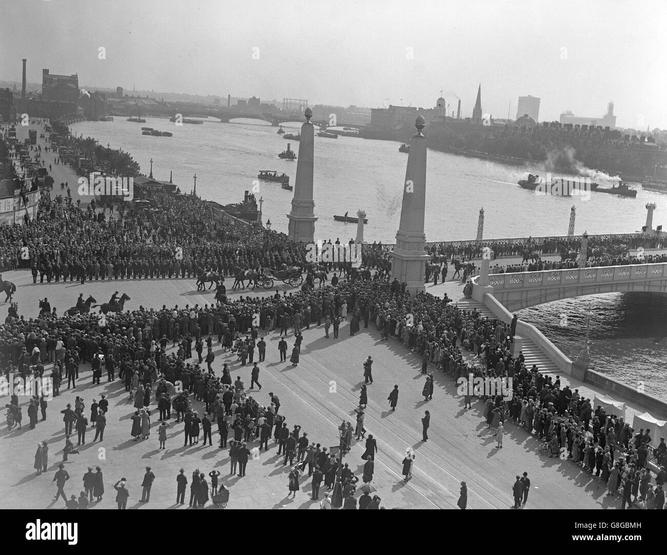 König Georg v. und Königin Mary - Lambeth Bridge, London Stockfoto