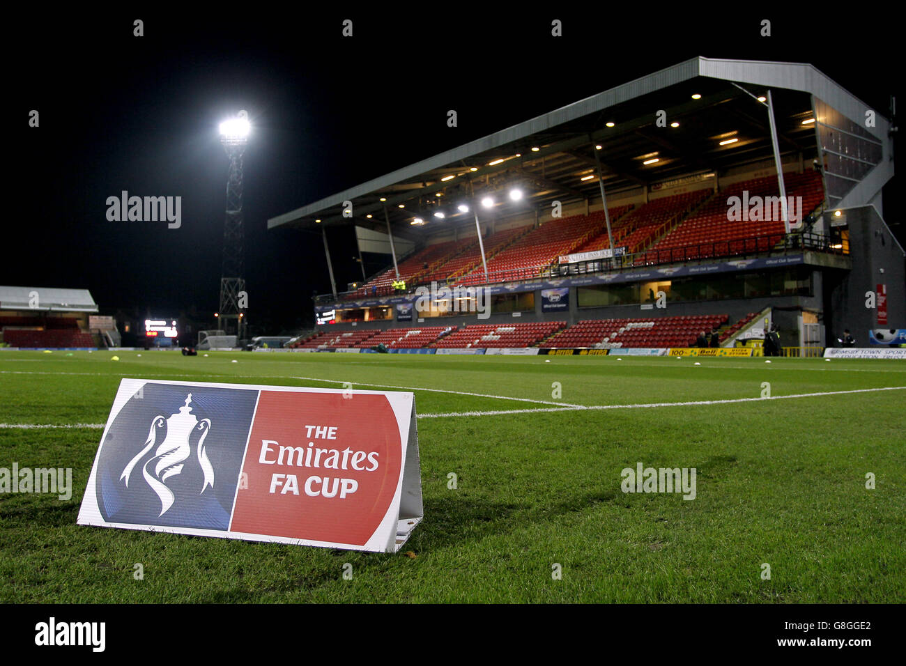 Grimsby Town V Shrewsbury Town - Emirates-FA-Cup - 2. Runde - Blundell Park Stockfoto