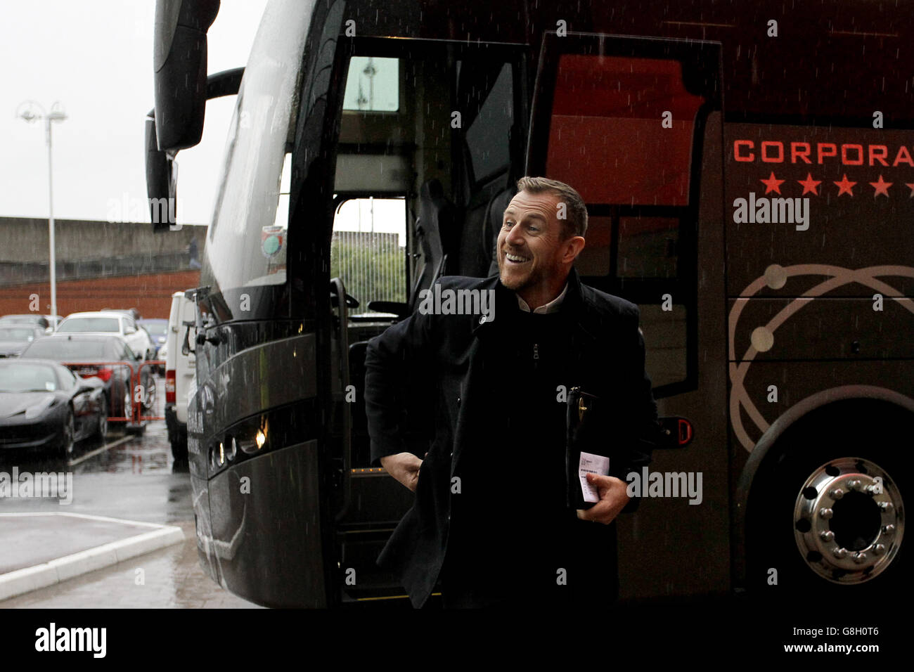 Gary Rowett, der Manager von Birmingham City, lächelt Kommt am Boden an Stockfoto