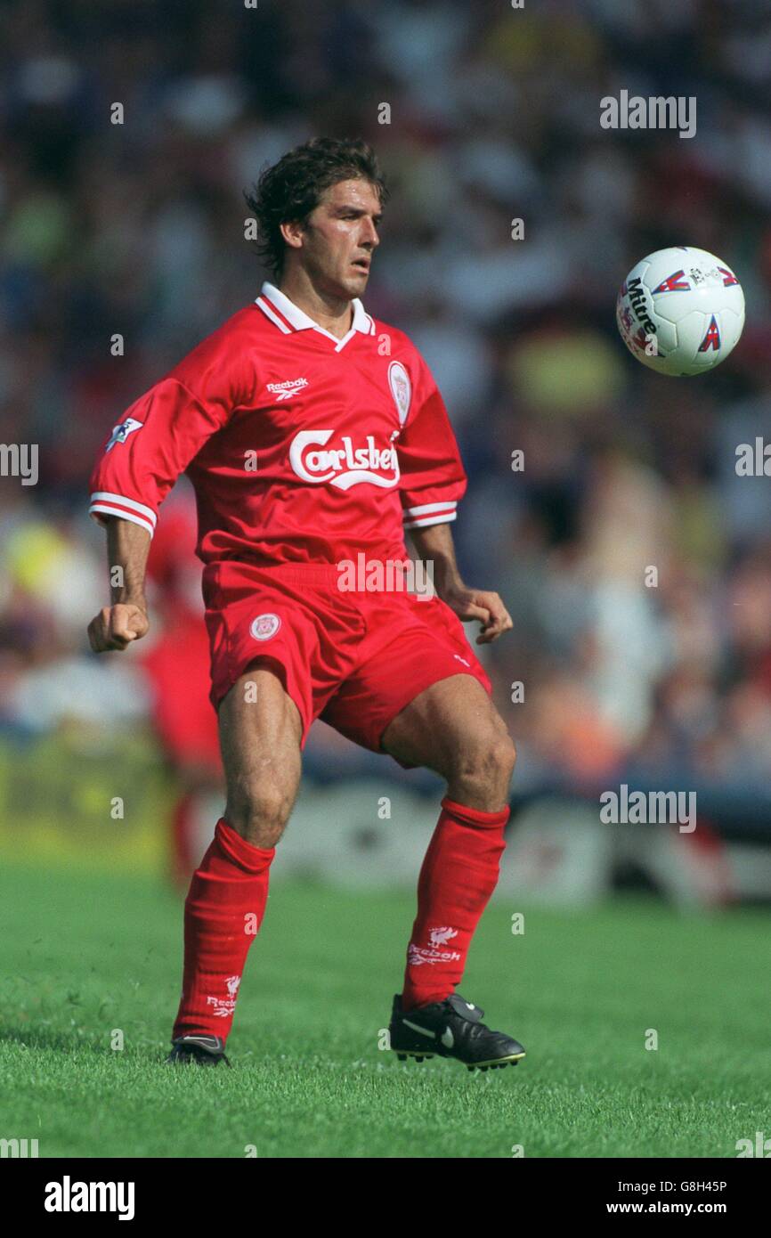 Fußball - Wimbledon / Liverpool. Karl Heinz Riedle, Liverpool Stockfoto