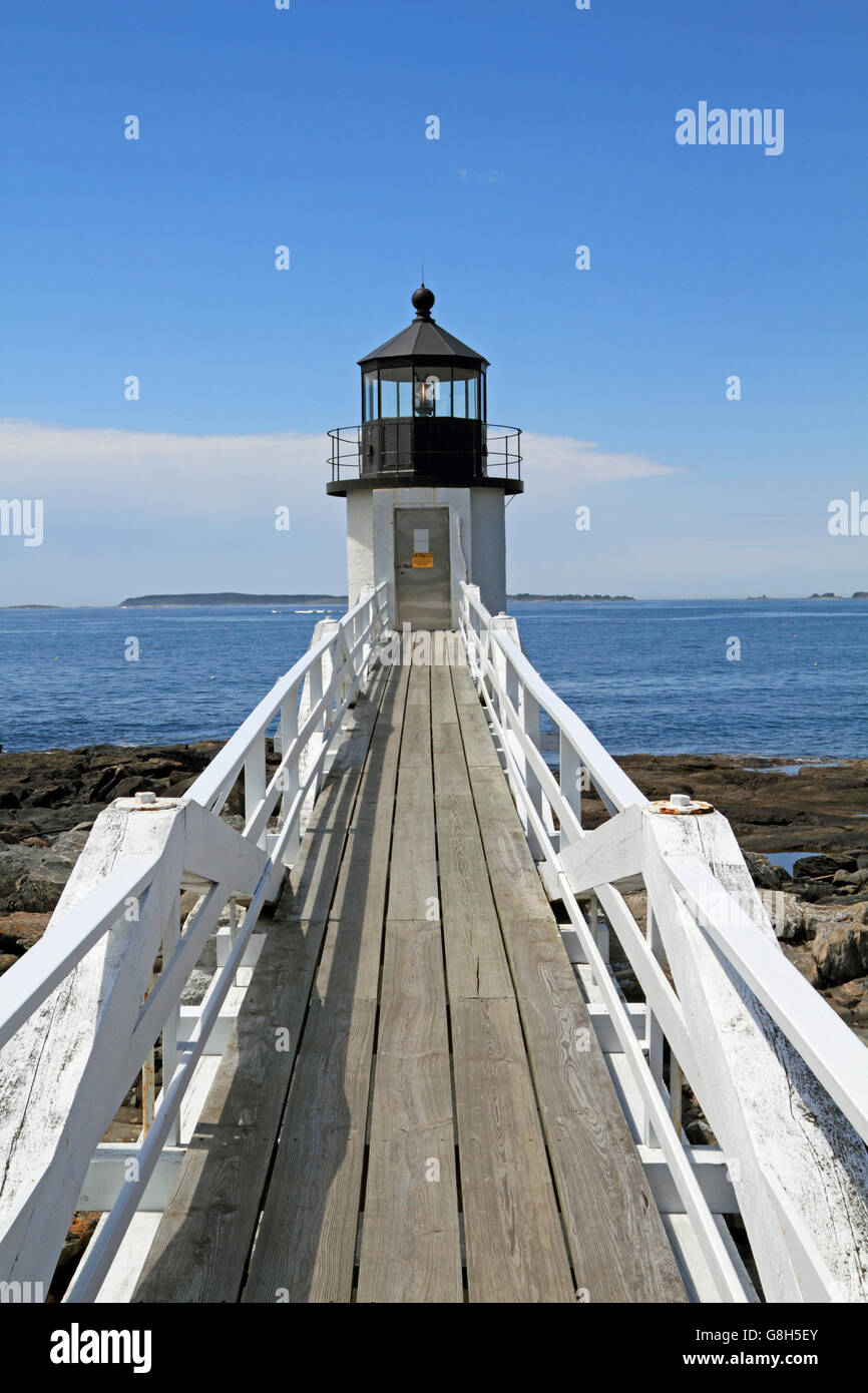 Marshall Punktlicht, Port Clyde, Maine, USA Stockfoto