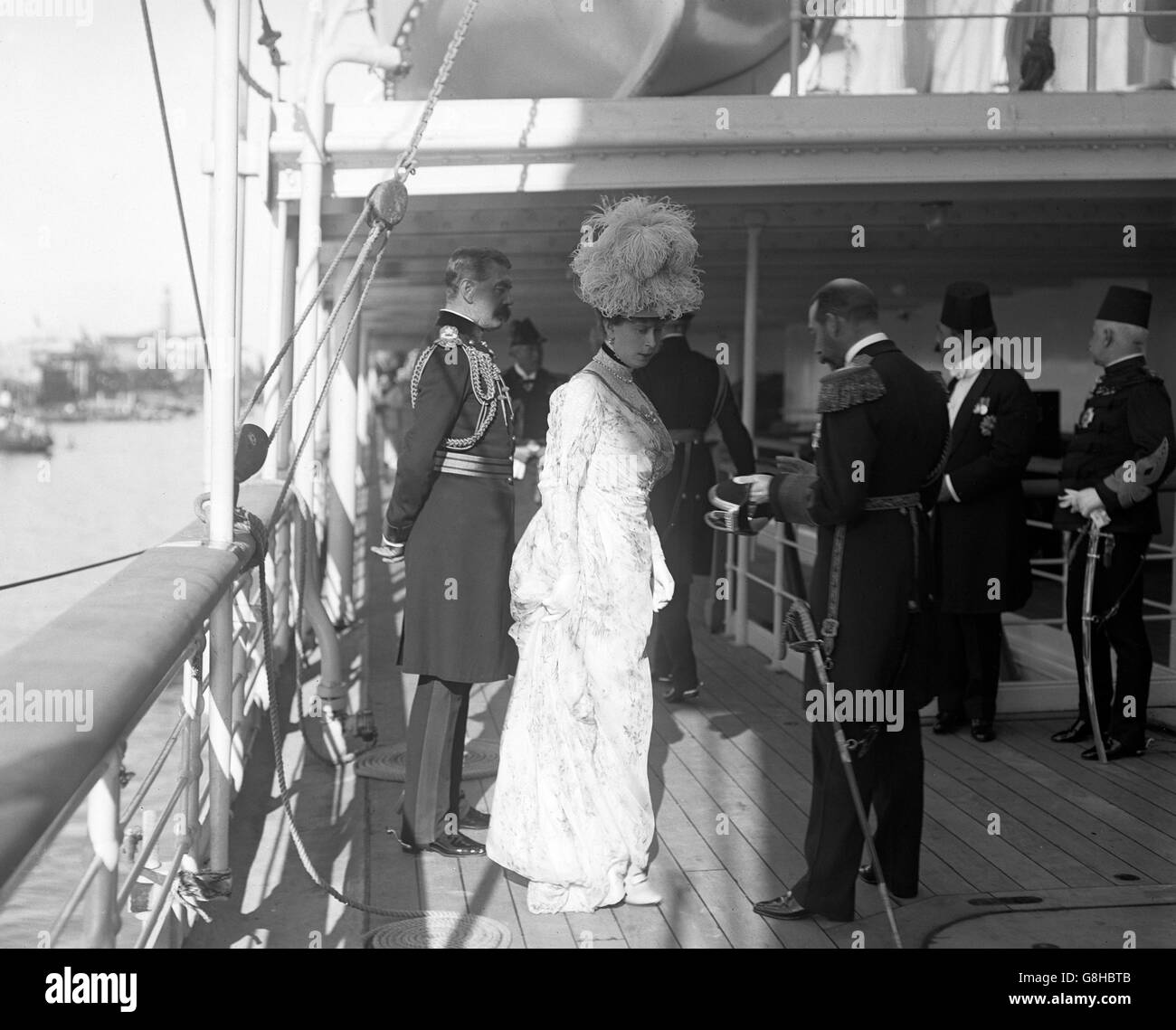 King George V und Queen Mary - Delhi Durbar. König George V. und Königin Mary auf dem Weg nach Indien. Stockfoto