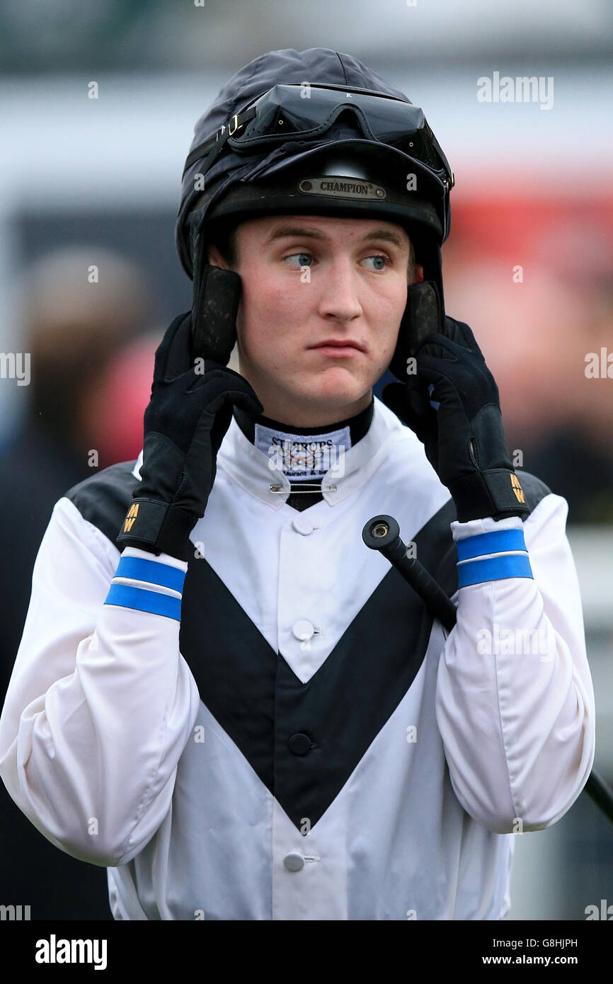 Leicester Races. Thomas Bellamy, Jockey Stockfoto