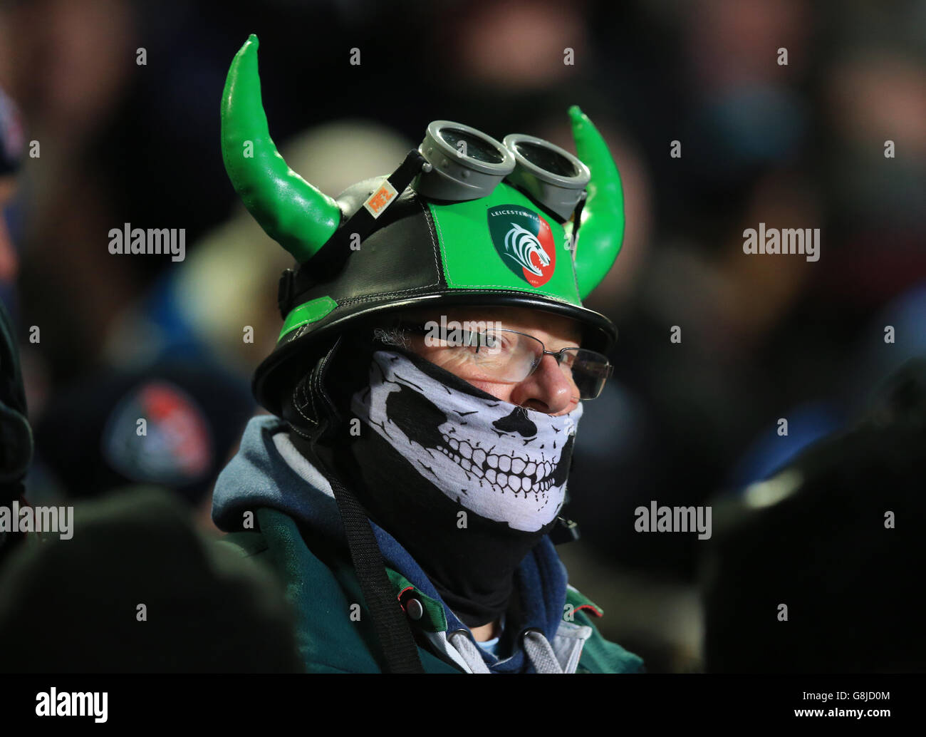 Leicester Tigers / Benetton Treviso - European Champions Cup - Pool Four - Welford Road. Ein Leicester Tigers Fan während des European Champions Cup, Pool Four Spiel in der Welford Road, Leicester. Stockfoto