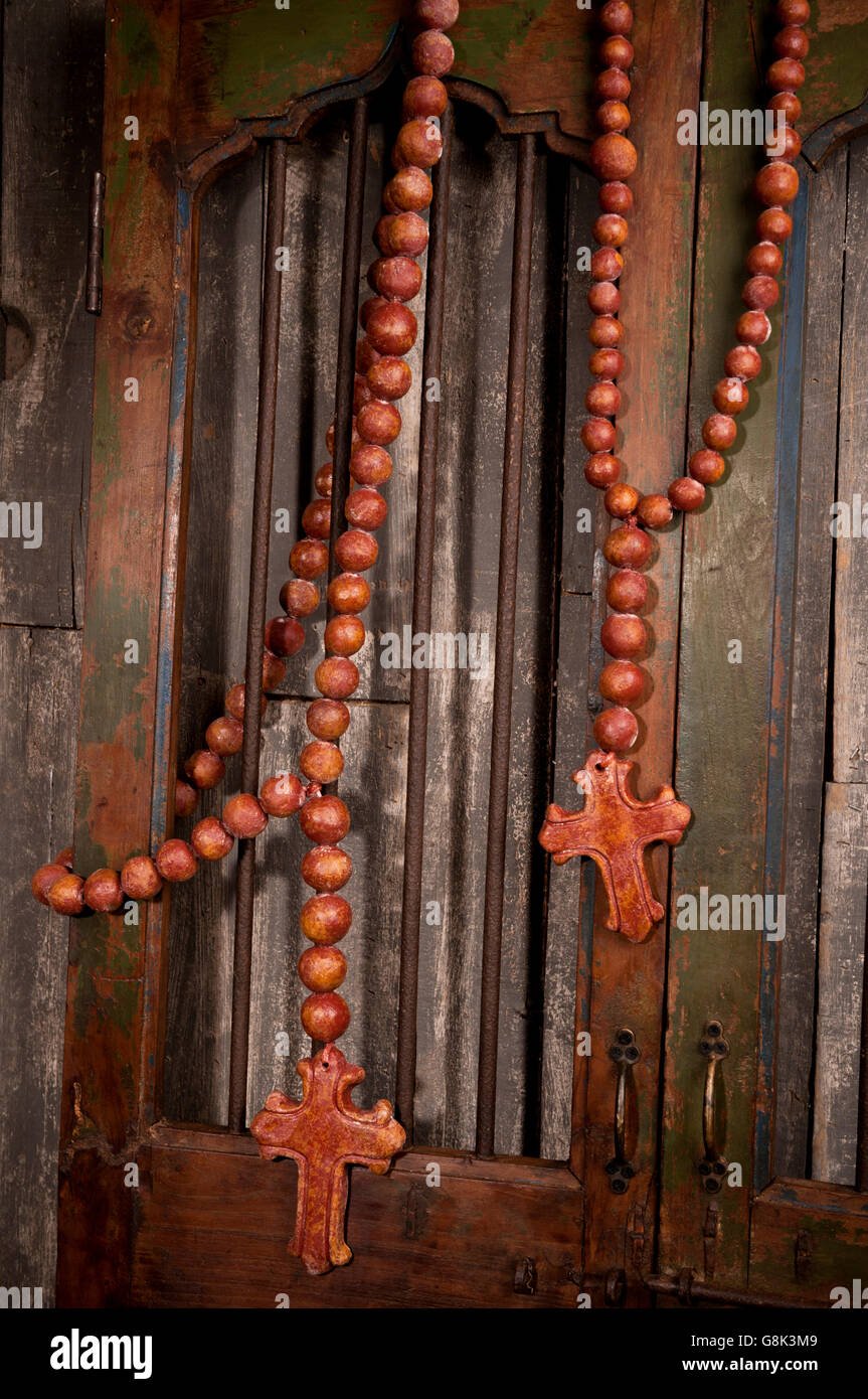 Rosenkranz Gebetskette Halskette "Rosarium" Stockfoto