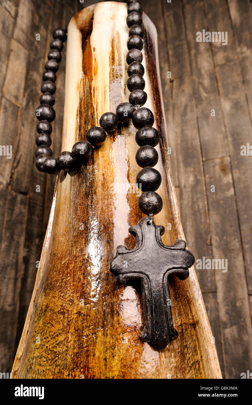 Rosenkranz Gebetskette Halskette "Rosarium" Stockfoto