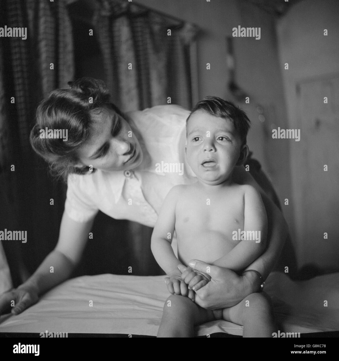 Baby-Klinik betrieben von Taos County Cooperative Health Association, Penasco, New Mexico, USA, John Collier für Büro der Krieg-Informationen, Januar 1943 Stockfoto