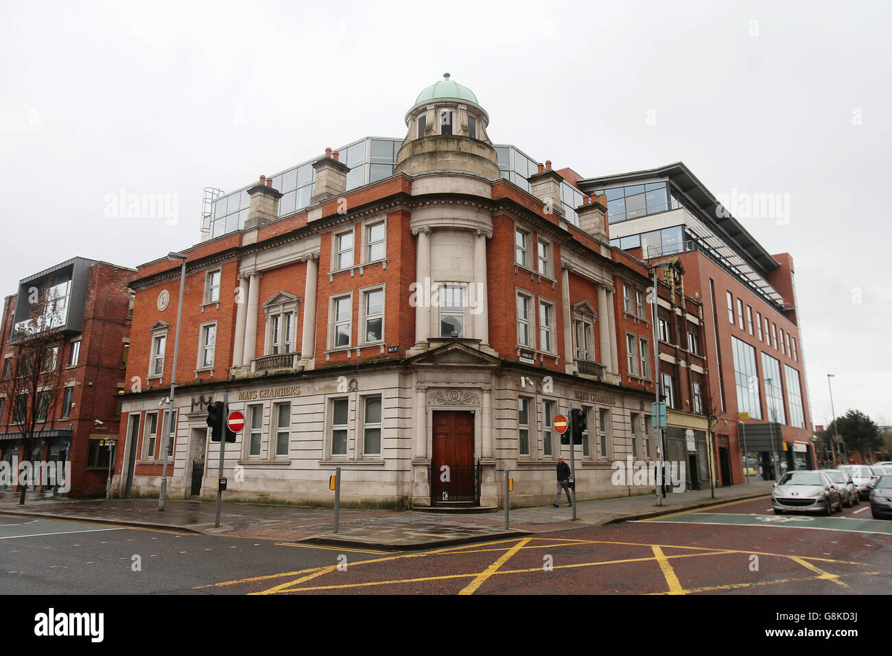 Allgemeine Ansicht von Mays Chambers in Belfast wo Coroners Inquests stattfinden, ist das Gebäude auch als Belfast Coroners Court bekannt. Stockfoto