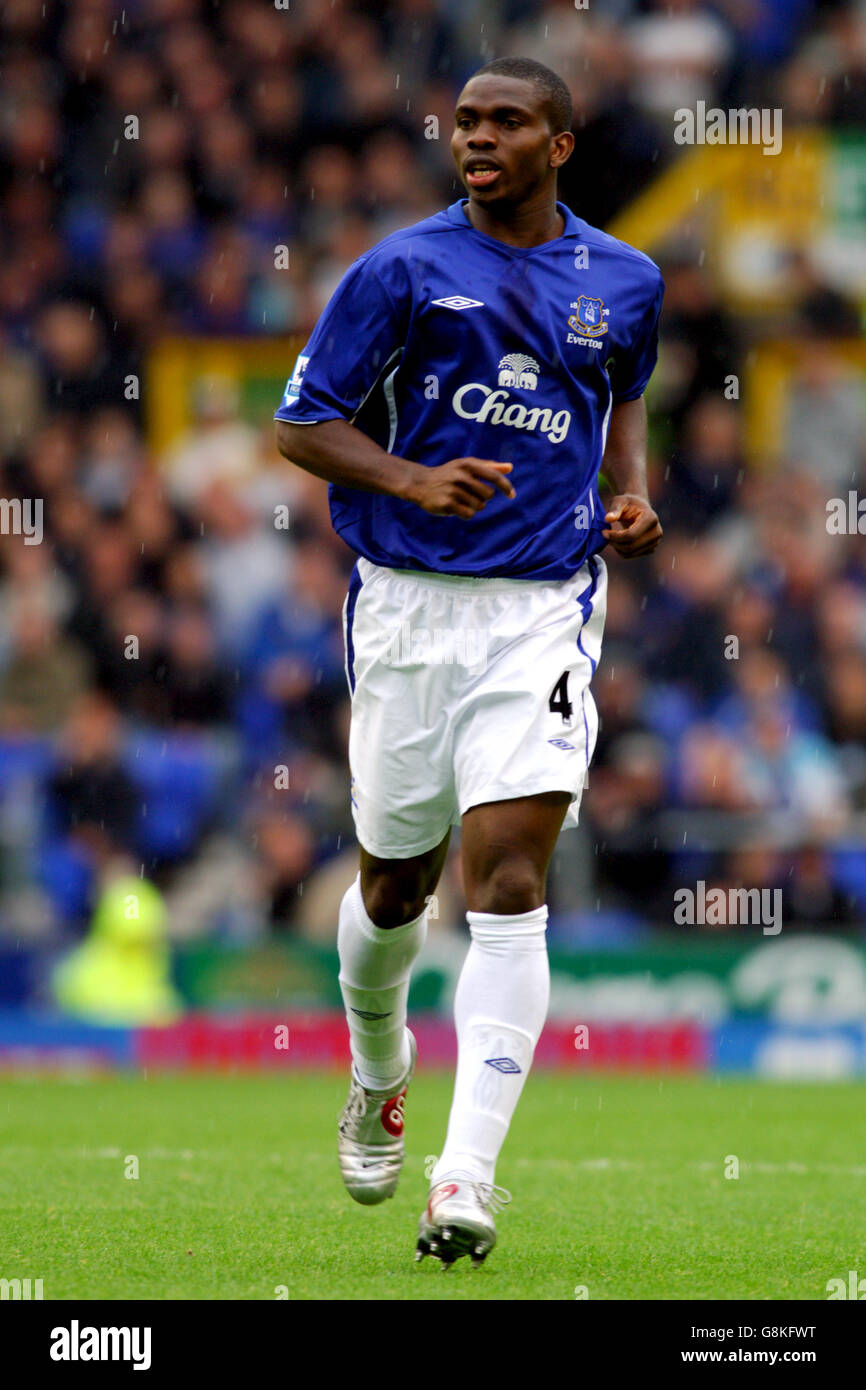 Fußball - FA Barclays Premiership - Everton / Manchester United - Goodison Park. Joseph Yobo, Everton Stockfoto