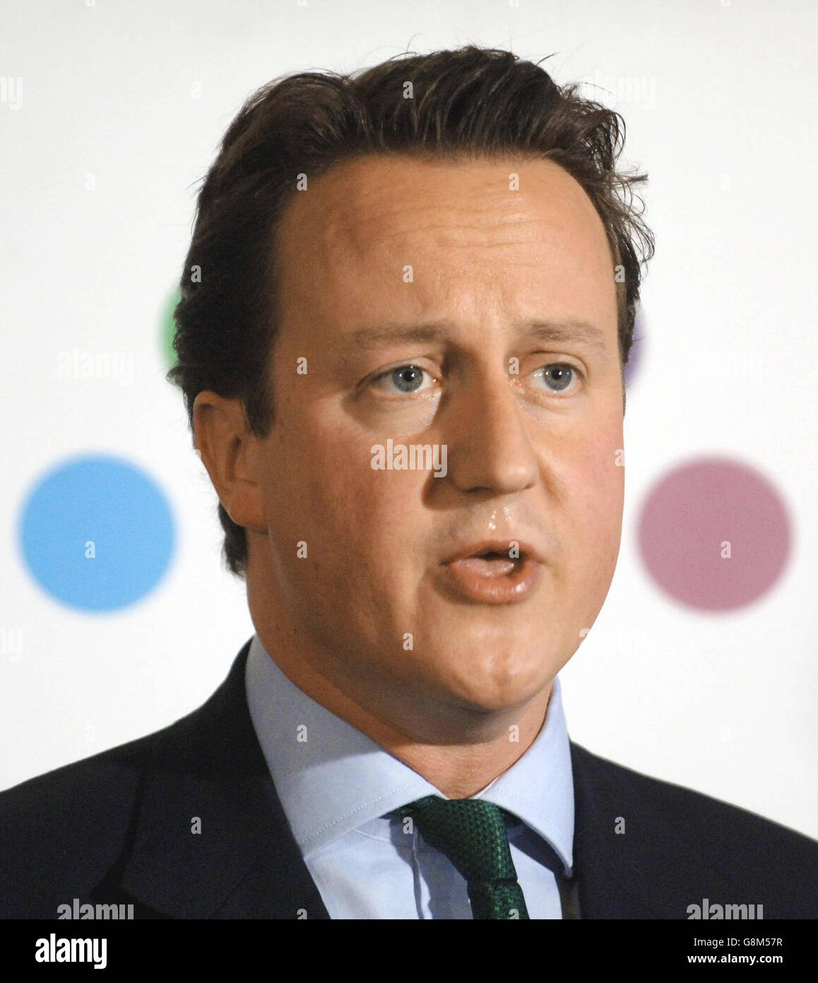 Tory-Führung hoffnungsvoll David Cameron im Foreign Policy Center im Zentrum von London. Stockfoto