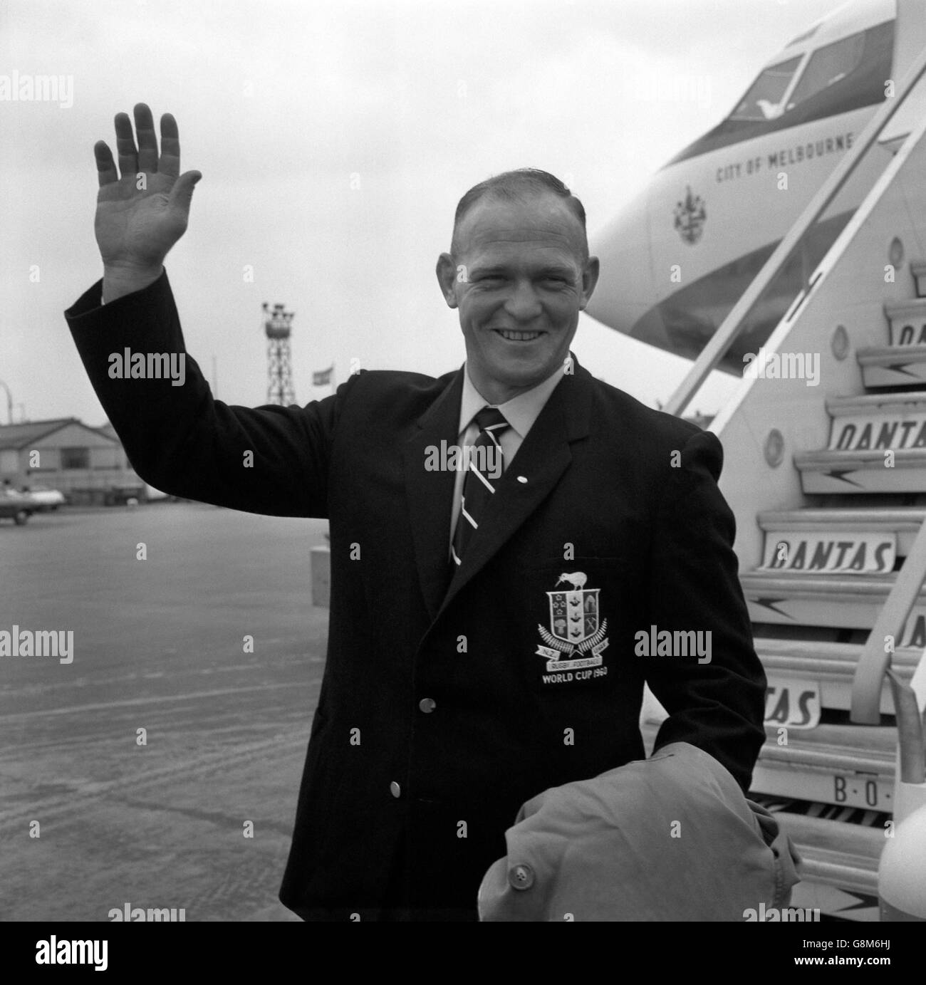 New Zealand Captain Cliff Johnson - Rugby-Liga Stockfoto