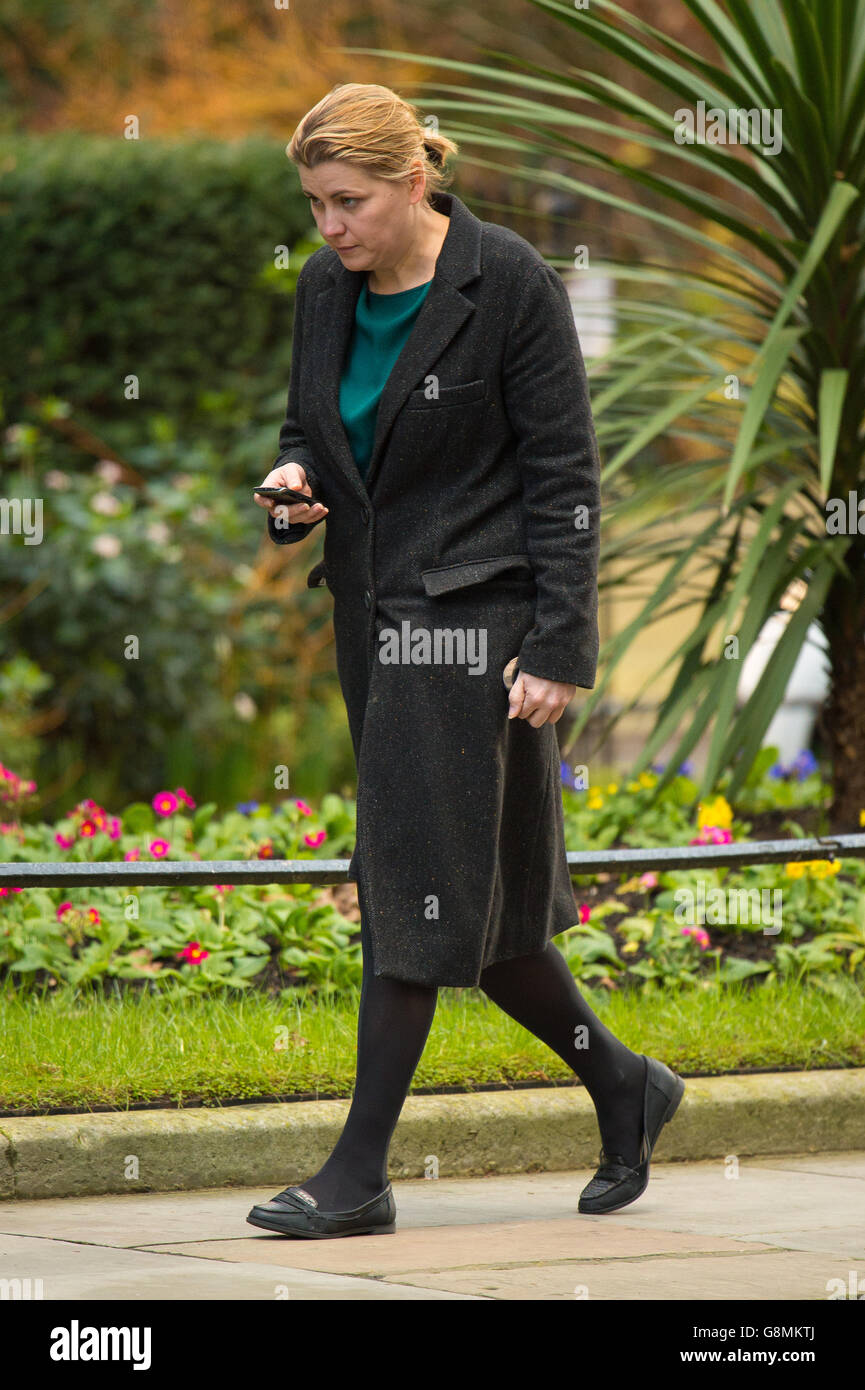 Downing Street Director of Operations Liz Sugg in Downing Street in Westminster, London. Stockfoto