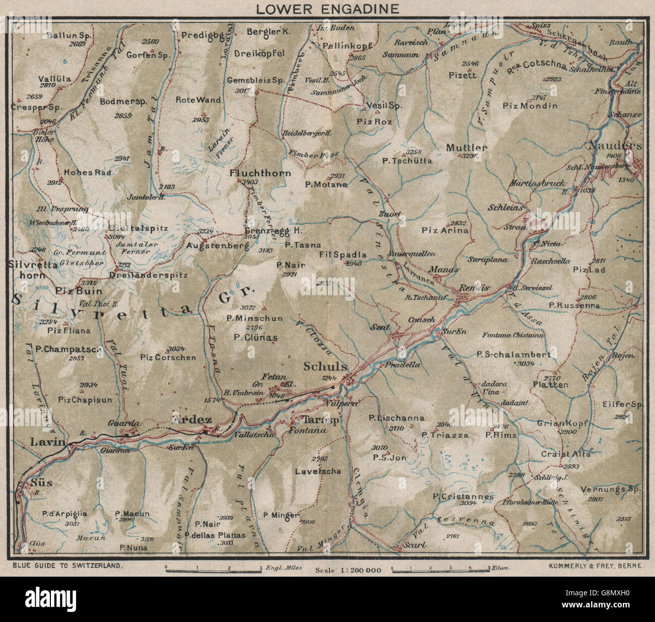 UNTERENGADIN. Scuol/Schuls. Silvretta-Gruppe. Unterengadin. Vintage