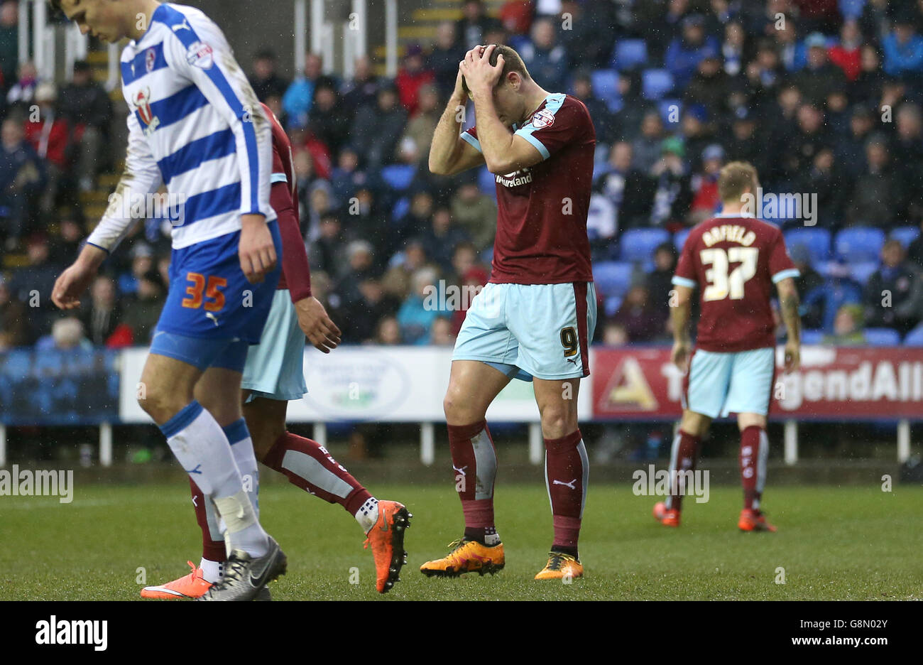 Lesung V Burnley - Sky Bet Meisterschaft - Madejski-Stadion Stockfoto