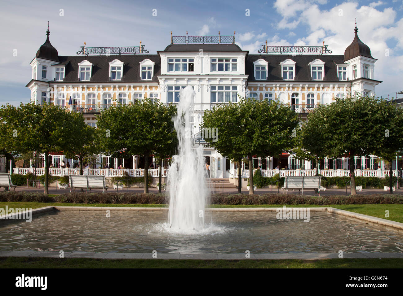 Hotel Ahlbecker Hof, Seebad Ahlbeck, Usedom, Ostsee, Mecklenburg-Vorpommern, Kaiserbad, PublicGround Stockfoto