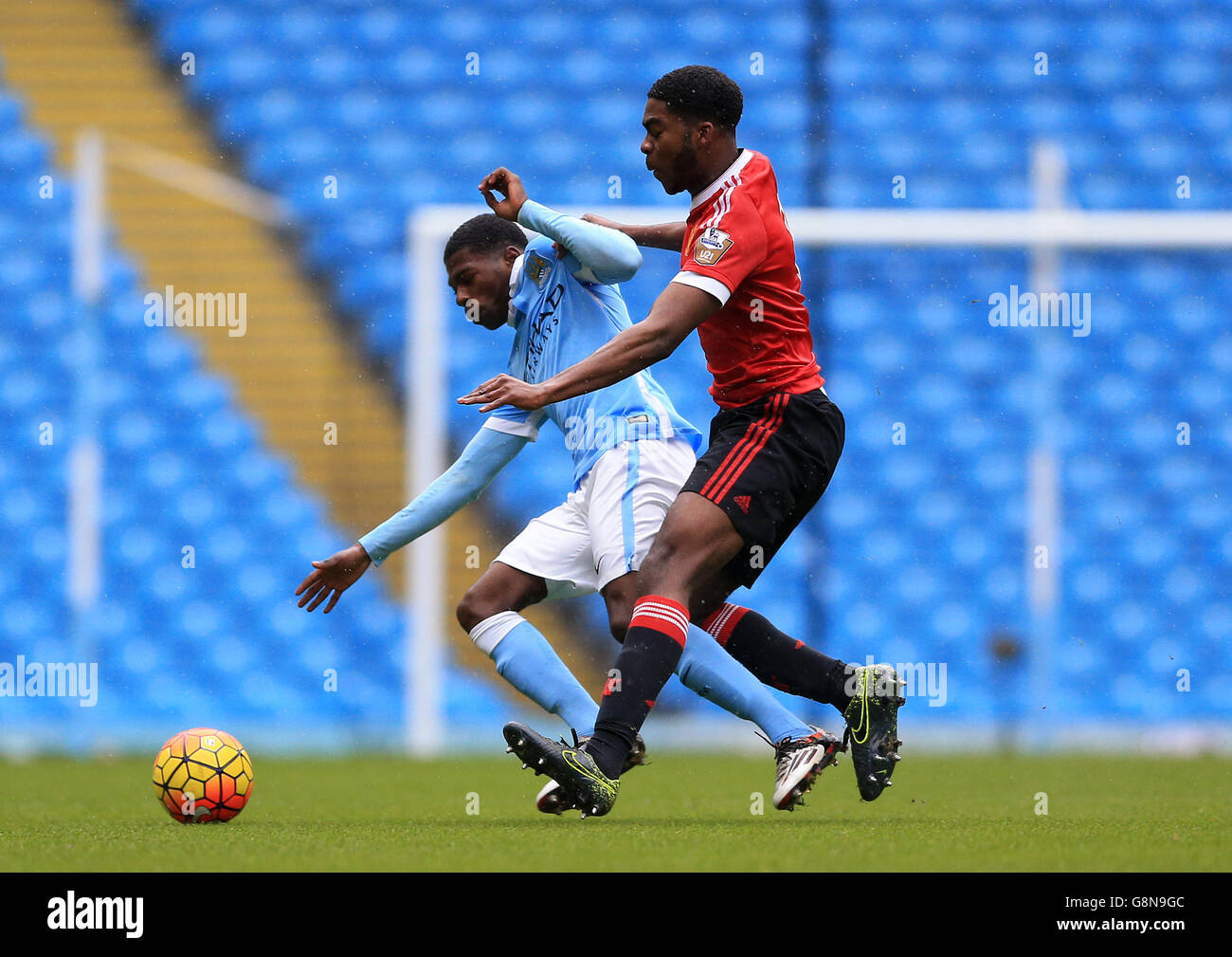 Manchester City U21 V Manchester United U21 - Barclays U21-Premier League - Etihad Stadium Stockfoto